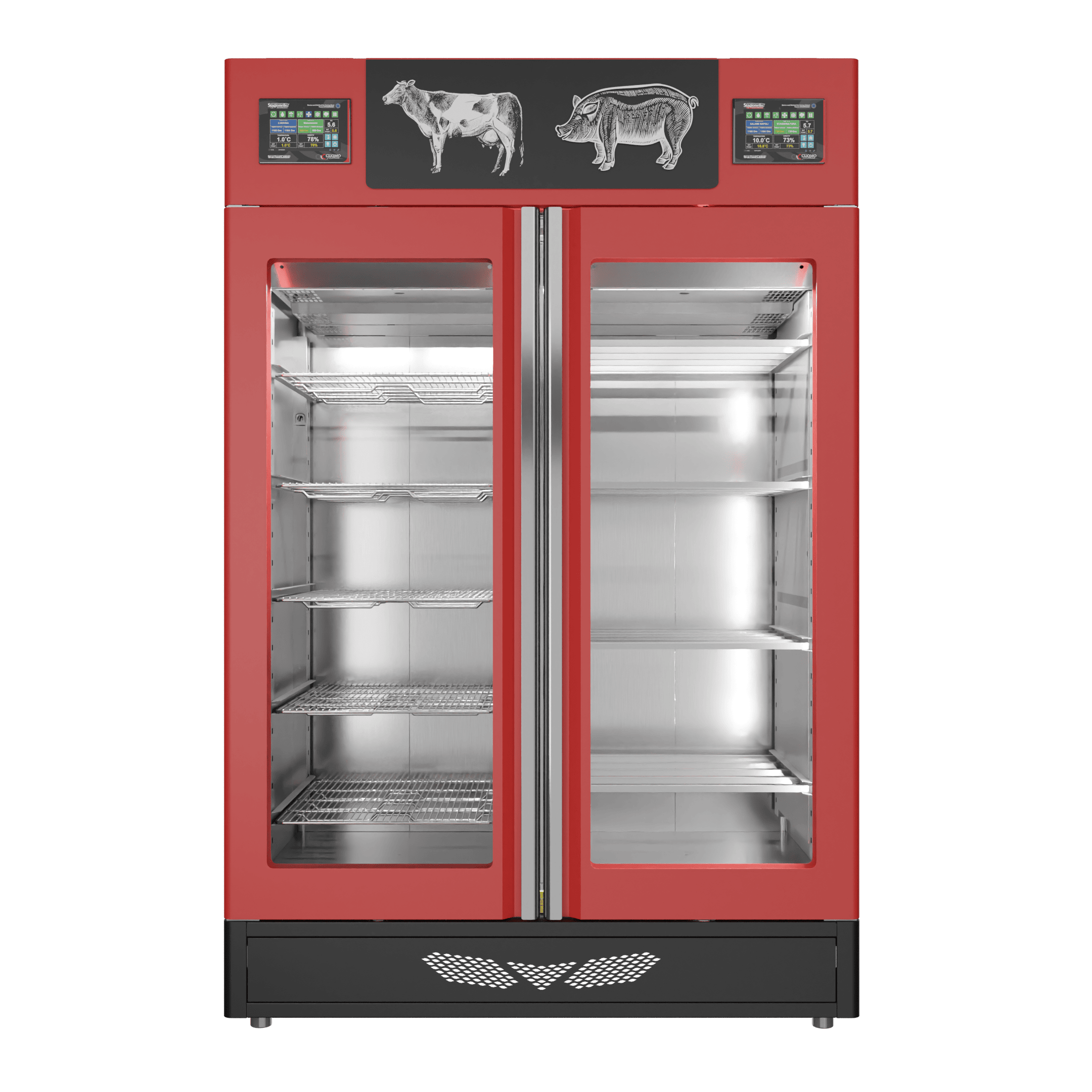 Stagionello® Salami Curing Device Combo 100+100 Kg Salami/Meat glass door image 1