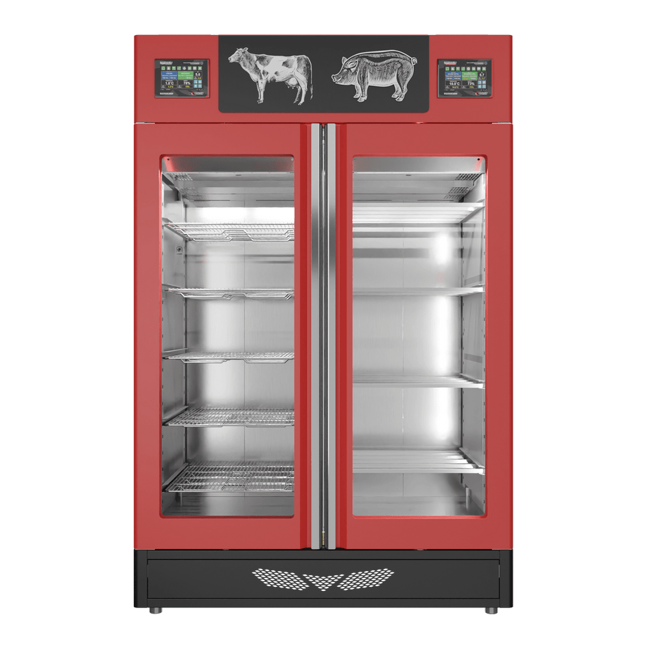 Stagionello® Salami Curing Device Combo 100+100 Kg Salami/Meat glass door image 1