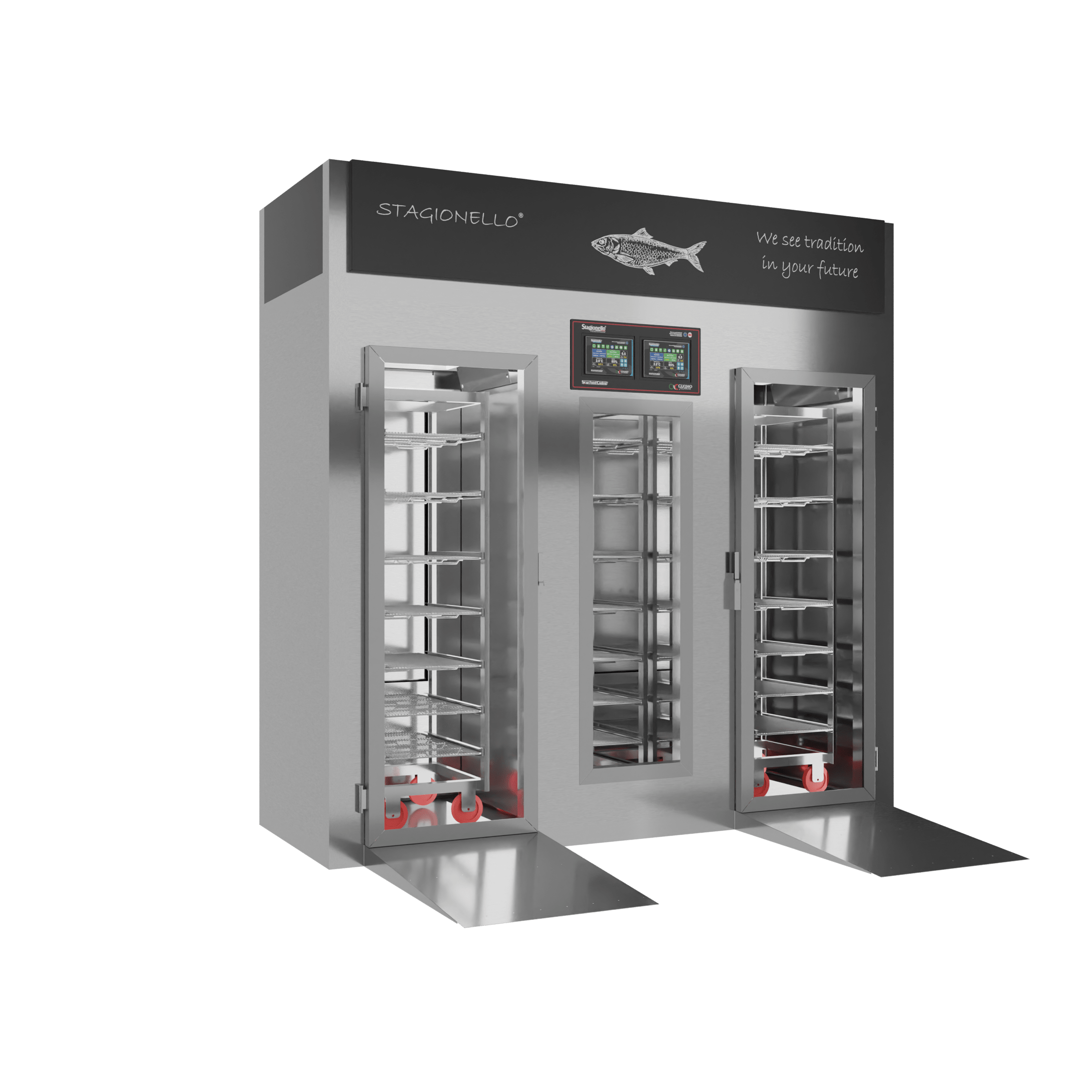 Stagionello® Fish Curing Device 100/300 Kg Walk-in Glass Door image 1