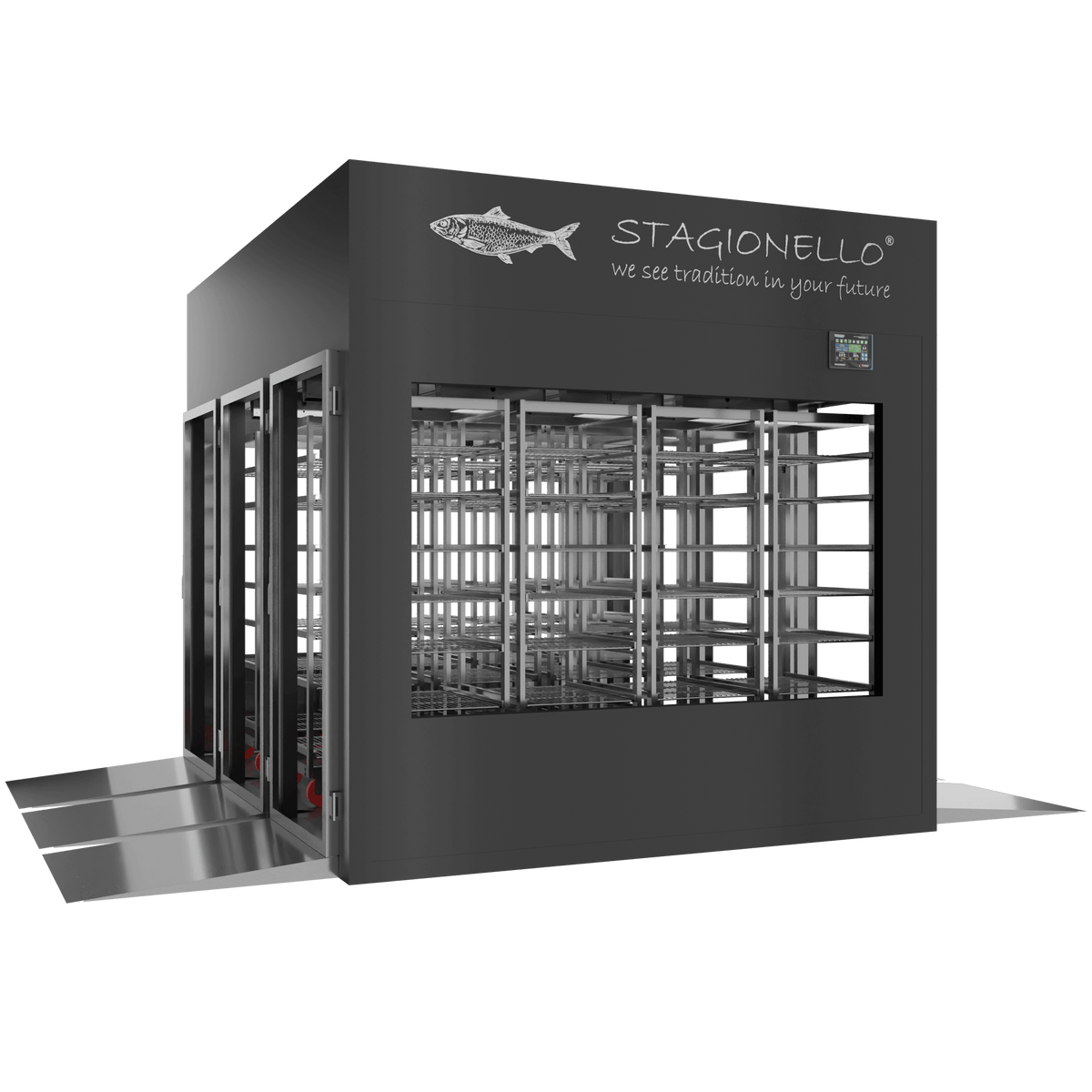 Stagionello® Fish Curing Device 1800 Kg Tunnel 4 glasses image 0