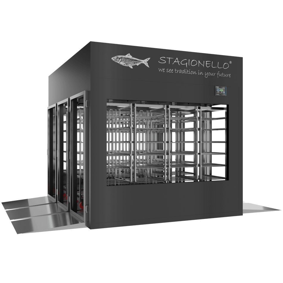 Stagionello® Fish Curing Device 1800 Kg Tunnel 4 glasses image 0