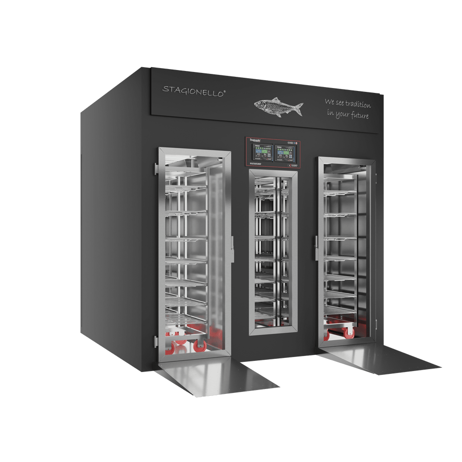 Stagionello® Fish Curing Device 300/900 Kg Walk-in GLASS DOOR image 0
