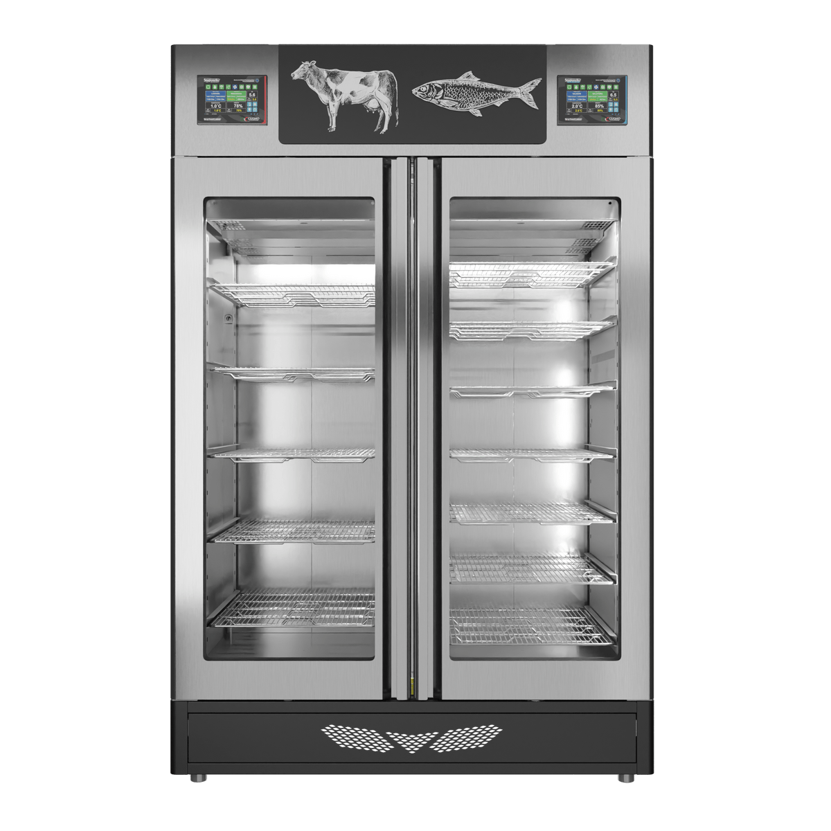 Stagionello® Fish Curing Device Combo 100+100 KG fish/meat glass door image 4