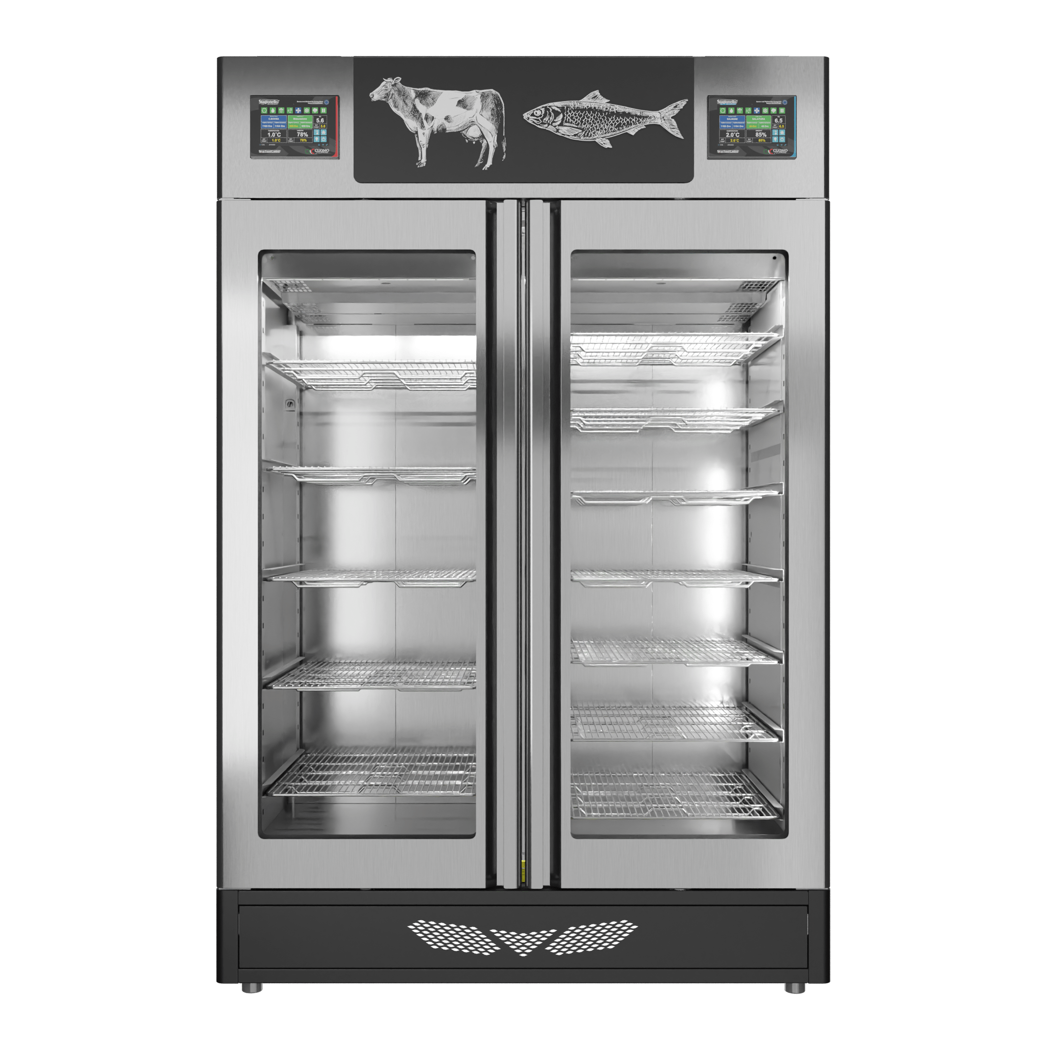 Stagionello® Fish Curing Device Combo 100+100 KG fish/meat glass door image 4