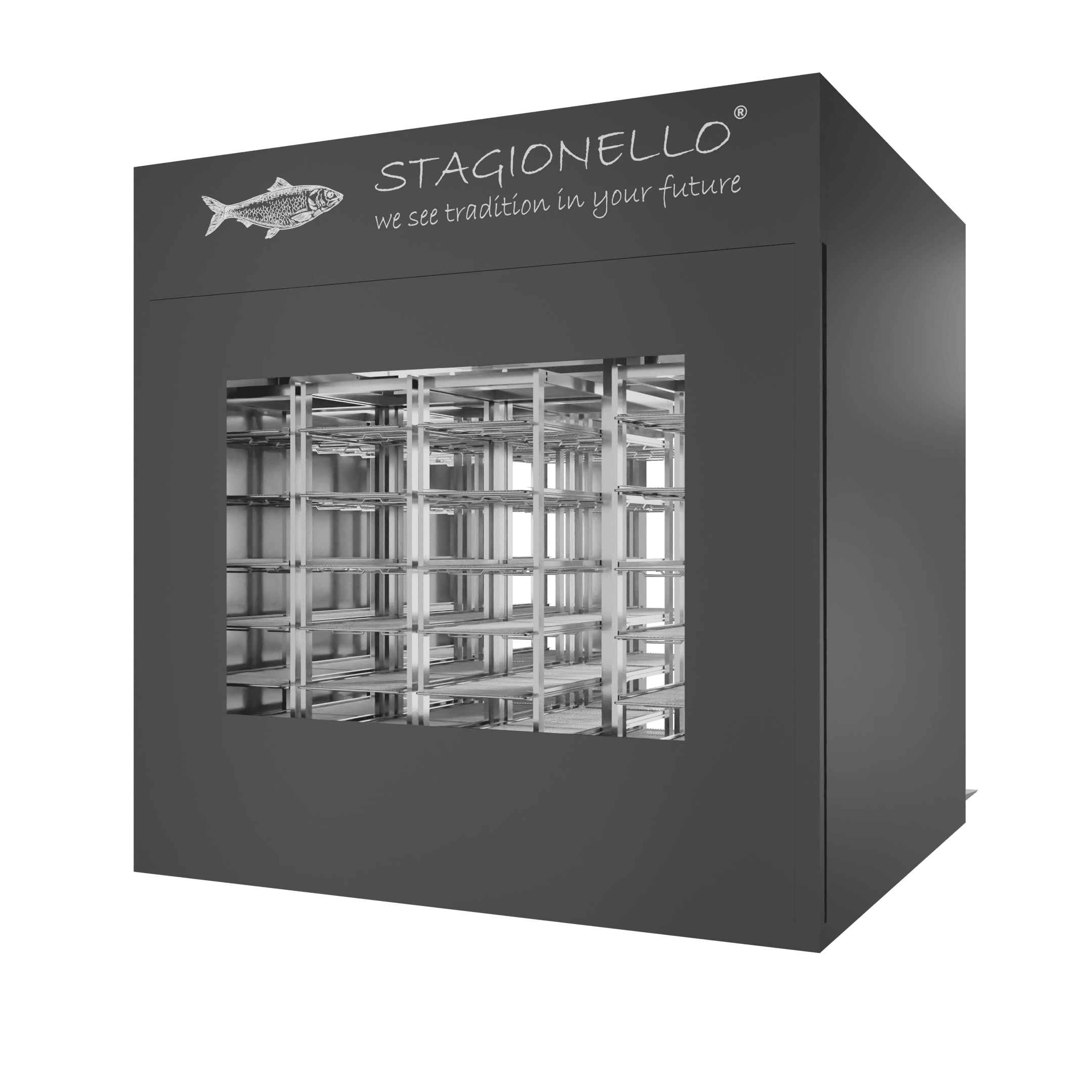 Stagionello® Fish Curing Device 1200 Kg Walk-in 2 glasses image 1