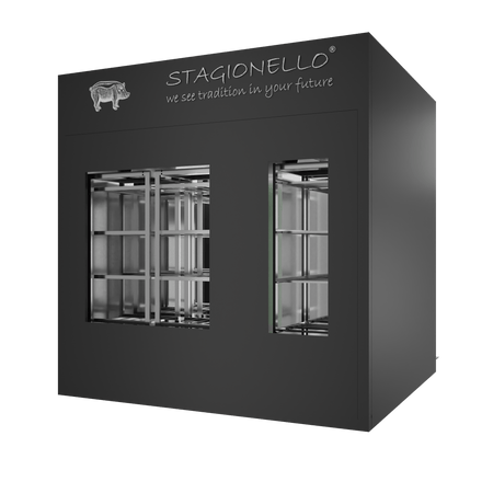 Stagionello® Salami Curing Device 300/900 Kg Walk-In 2 GLASSES image 1