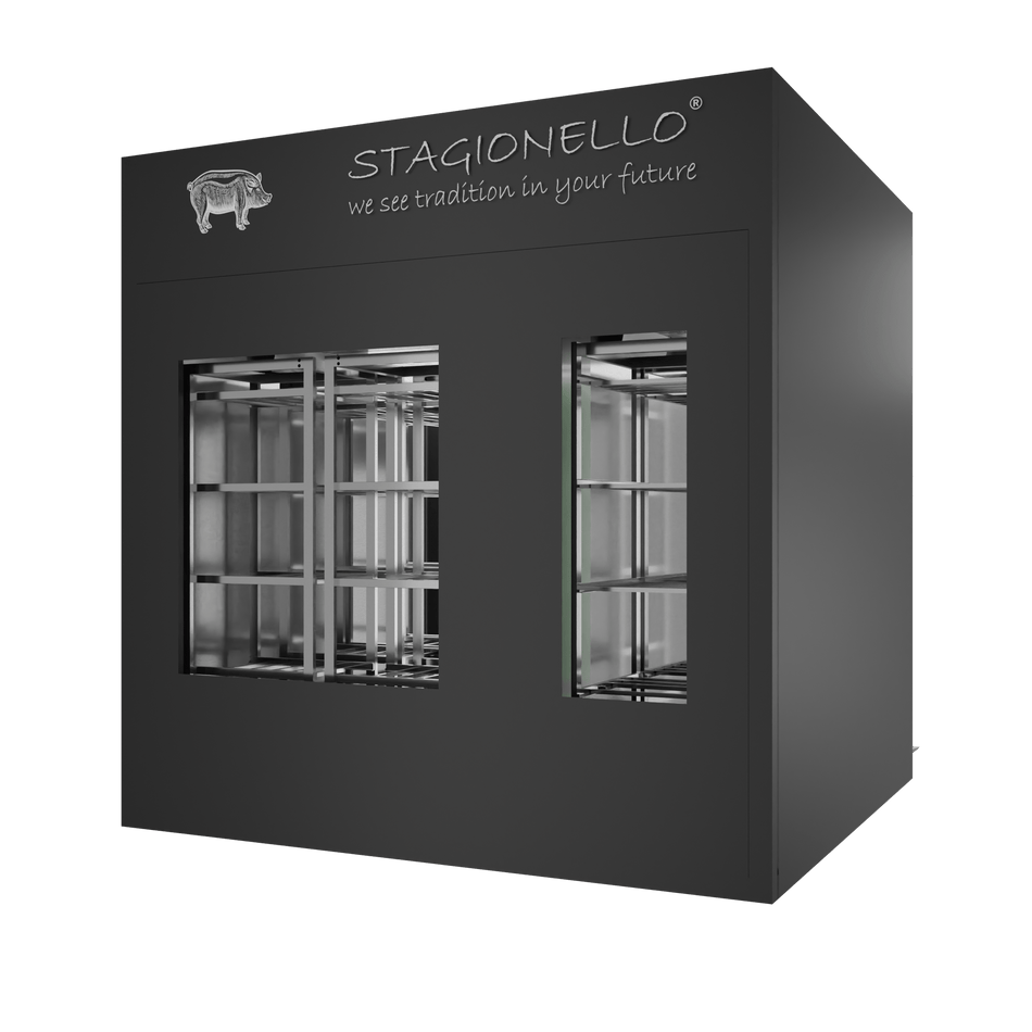 Stagionello® Salami Curing Device 300/900 Kg Walk-In 2 GLASSES image 1
