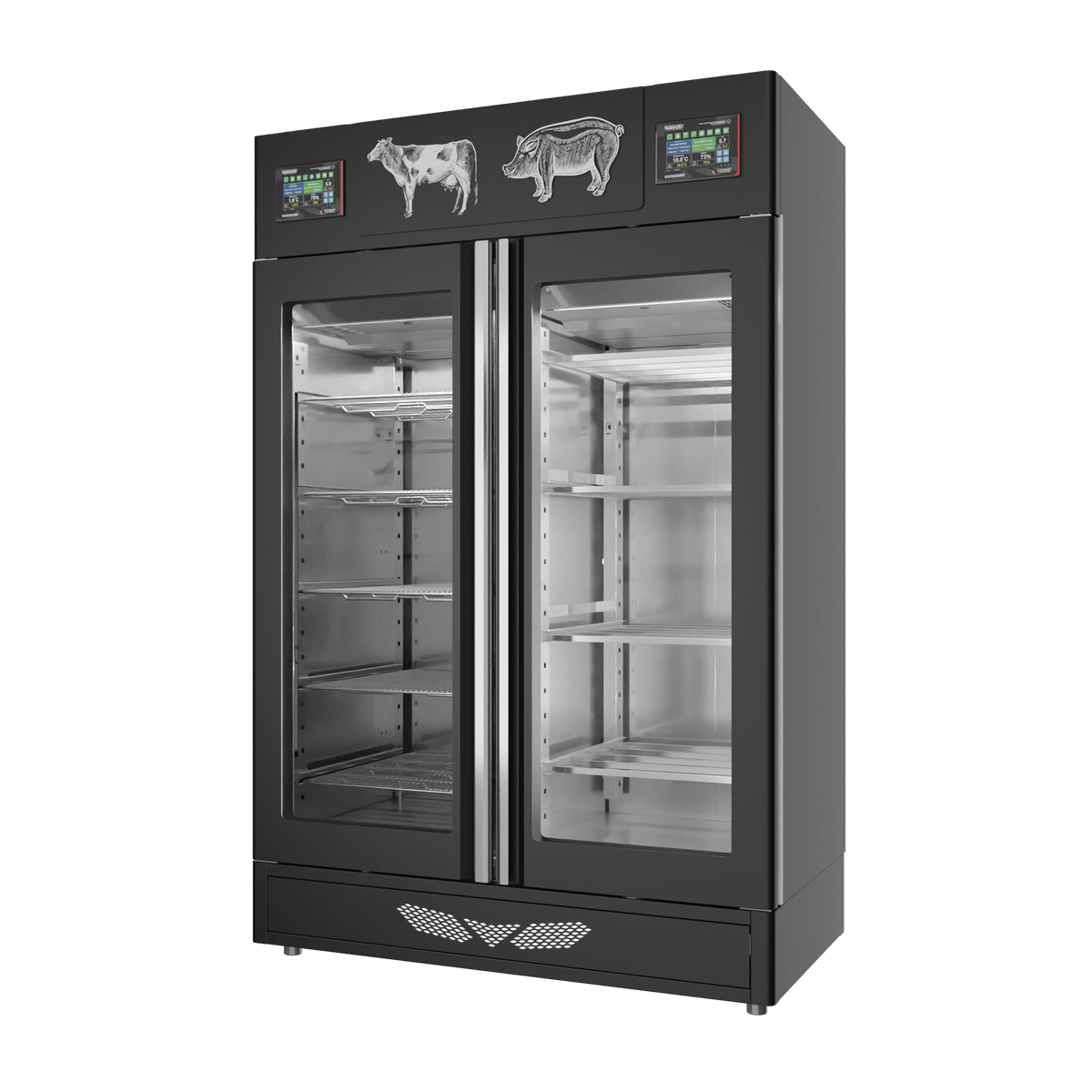 Stagionello® Meat Curing Device Combo 100+100 Kg Meat/Salami GLASS DOOR image 0