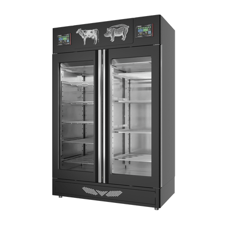 Stagionello® Meat Curing Device Combo 100+100 Kg Meat/Salami GLASS DOOR image 0