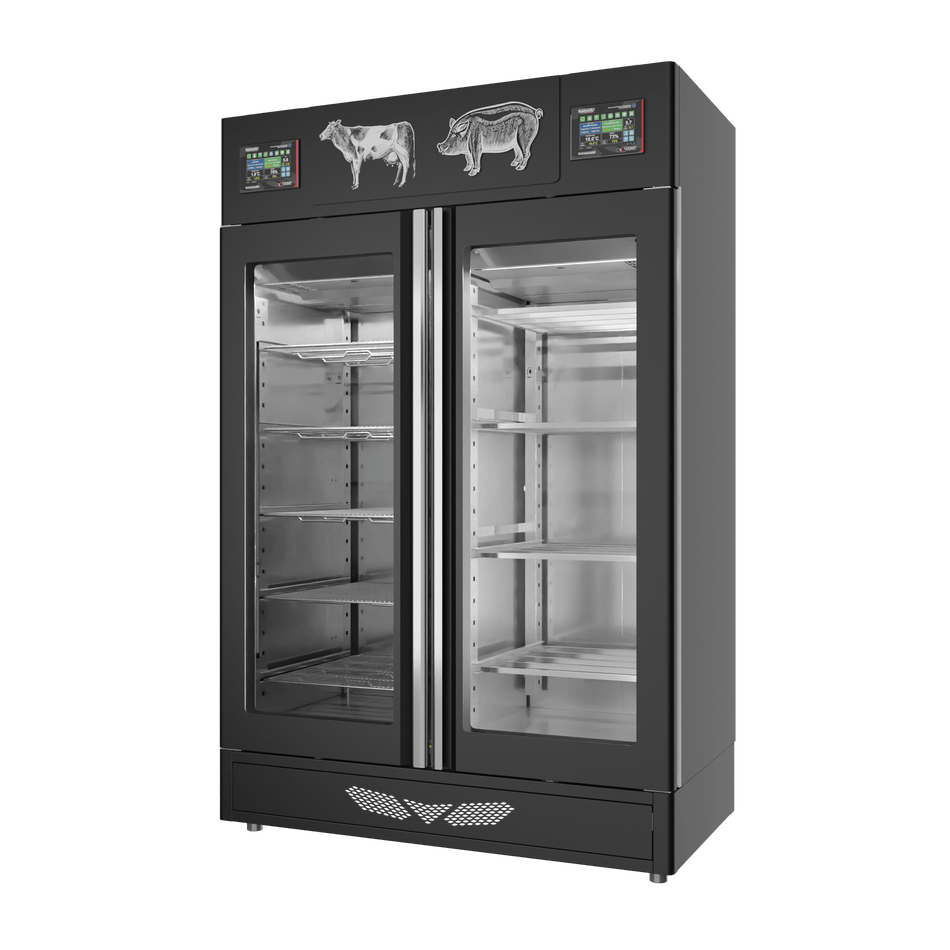 Stagionello® Meat Curing Device Combo 100+100 Kg Meat/Salami GLASS DOOR image 0