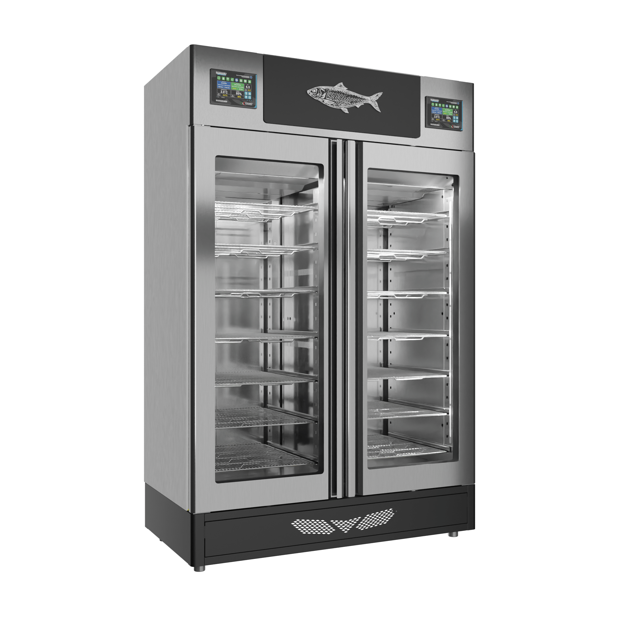 Stagionello® Fish Curing Device Twin 100 + 100 Kg glass door image 5