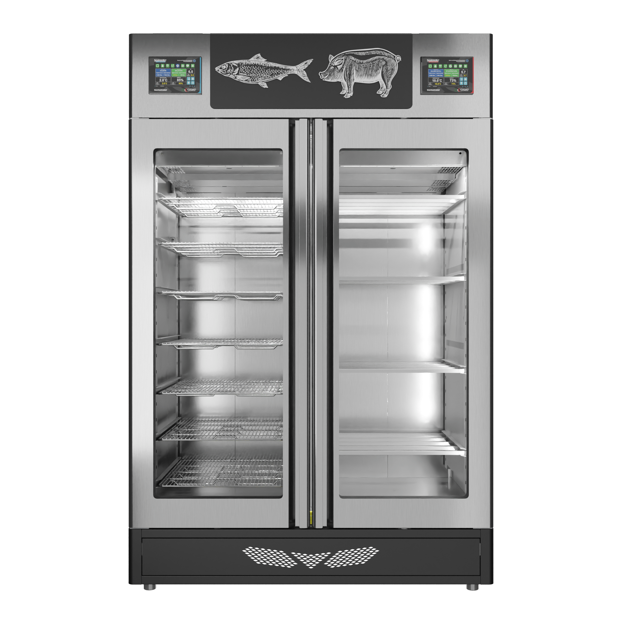 Stagionello® Salami Curing Device Combo 100+100 Kg Salami/fish glass door image 4