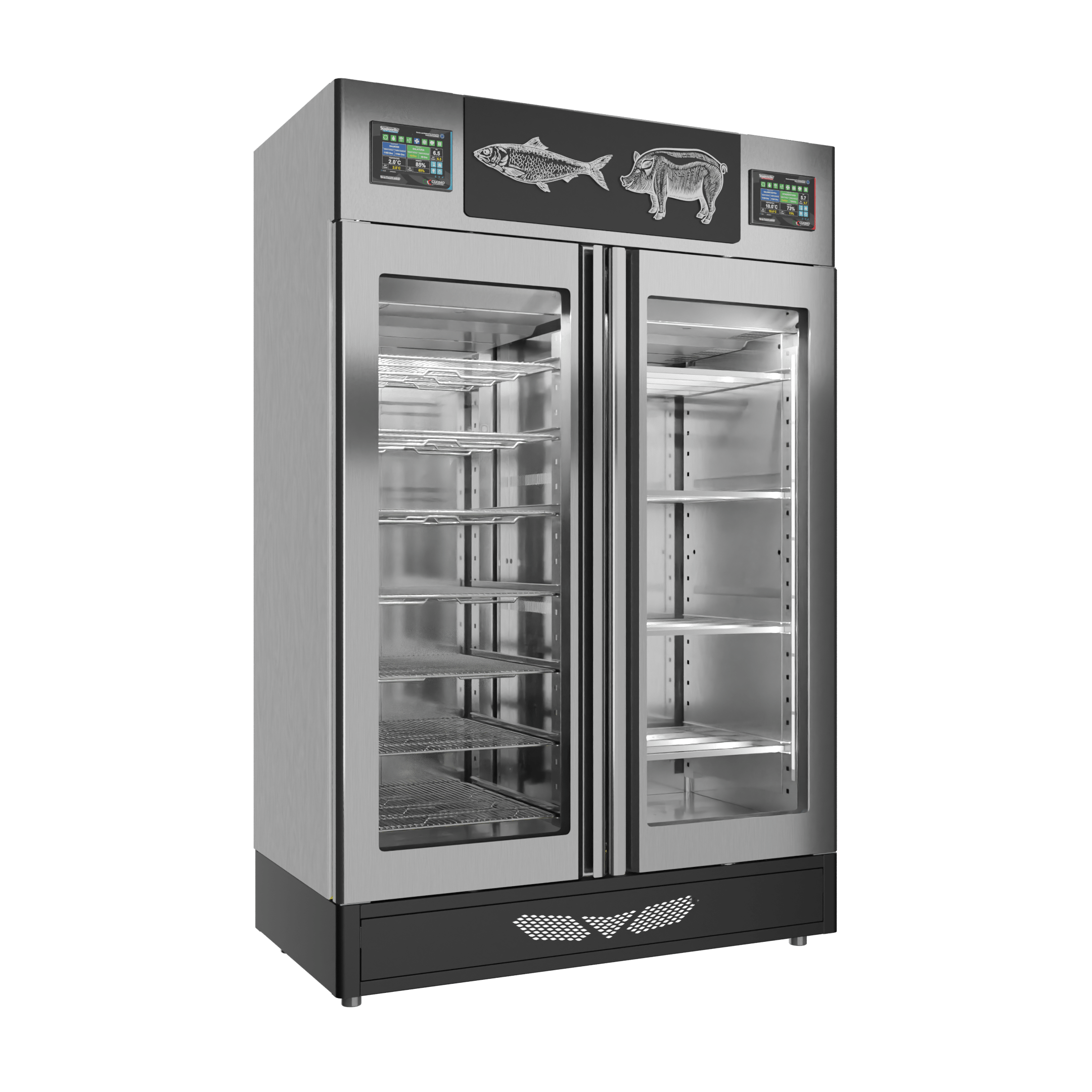 Stagionello® Salami Curing Device Combo 100+100 Kg Salami/fish glass door image 5