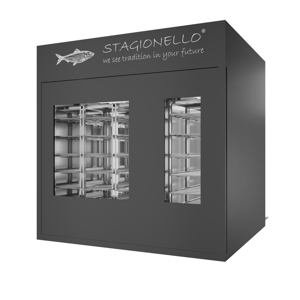 Stagionello® Fish Curing Device 300/900 Kg Walk-in 2 GLASSES image 1