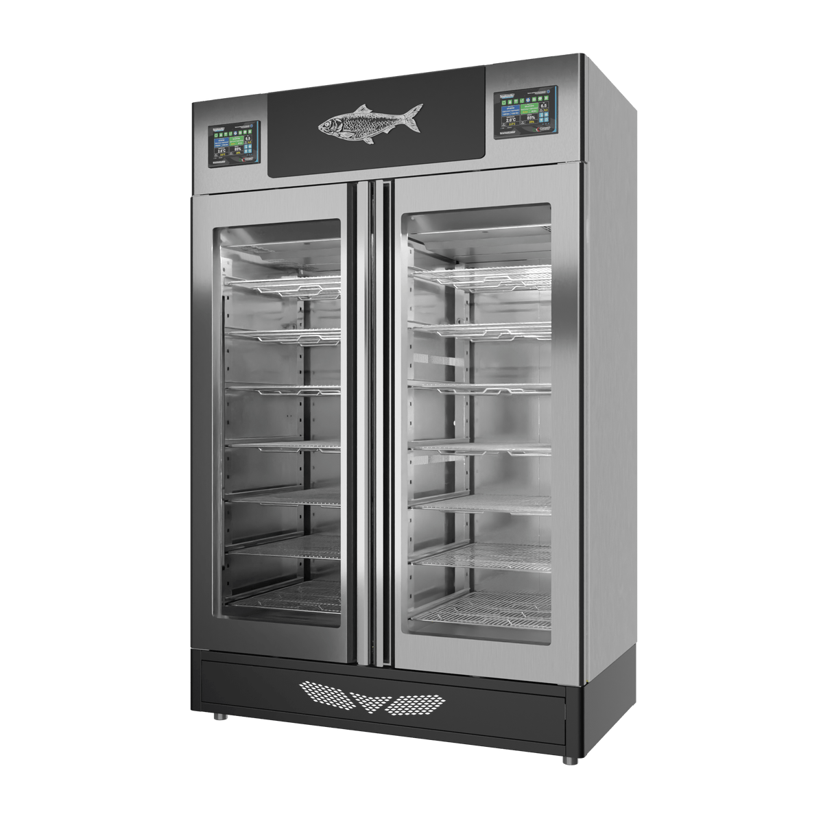 Stagionello® Fish Curing Device Twin 100 + 100 Kg glass door image 3