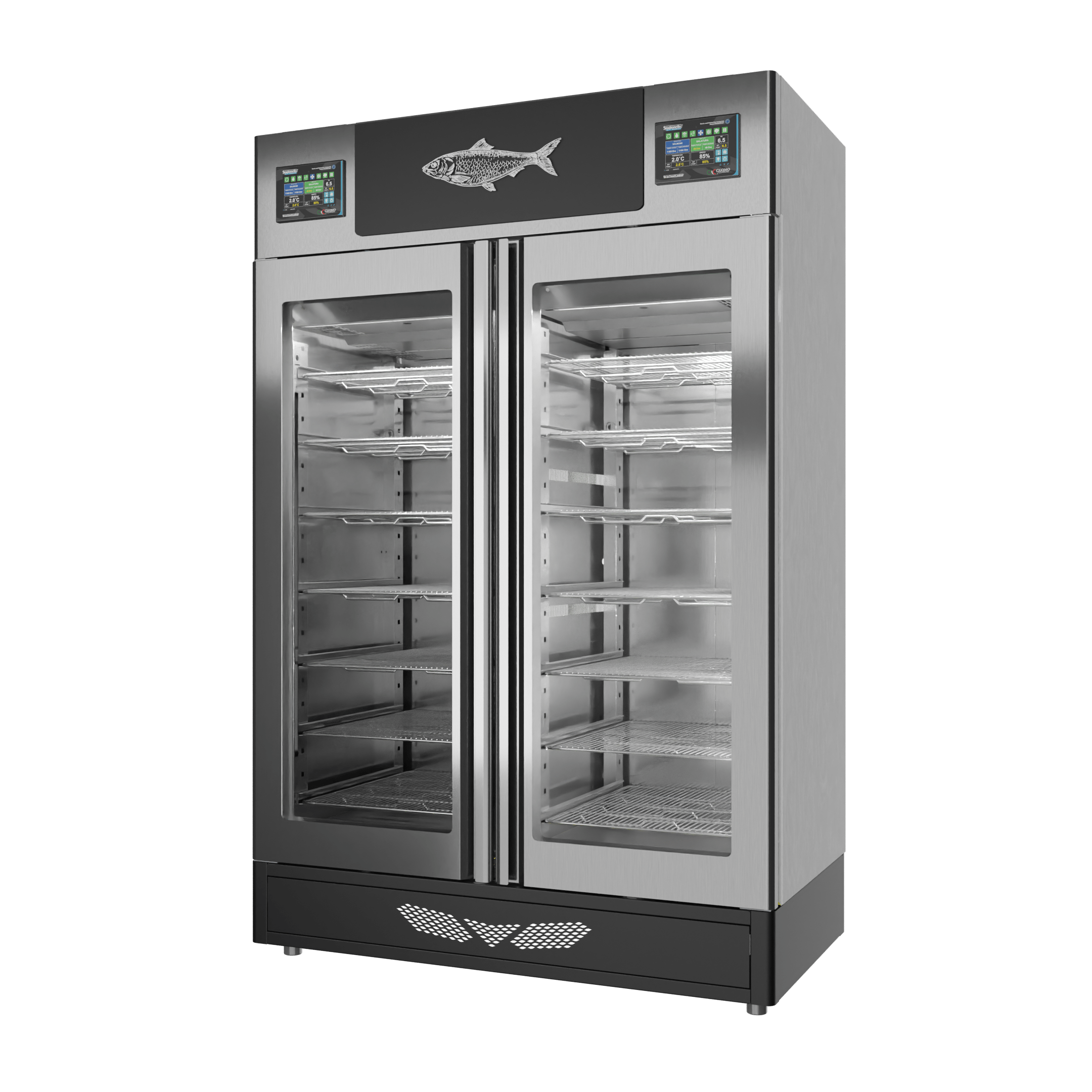 Stagionello® Fish Curing Device Twin 100 + 100 Kg glass door image 3