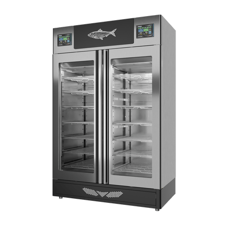 Stagionello® Fish Curing Device Twin 100 + 100 Kg glass door image 3