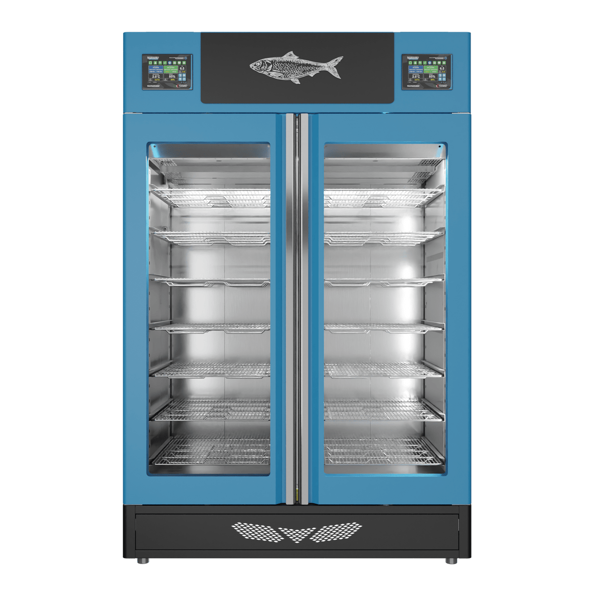 Stagionello® Fish Curing Device Twin 100 + 100 Kg glass door image 1