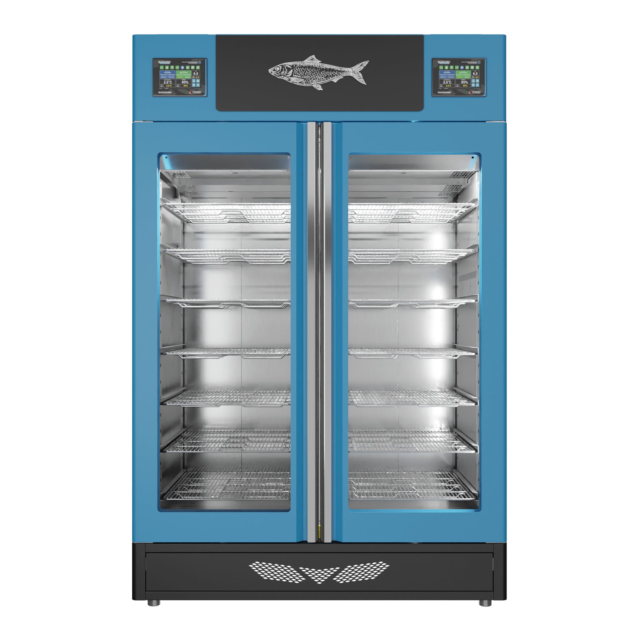 Stagionello® Fish Curing Device Twin 100 + 100 Kg glass door image 1