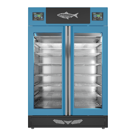Stagionello® Fish Curing Device Twin 100 + 100 Kg glass door image 1