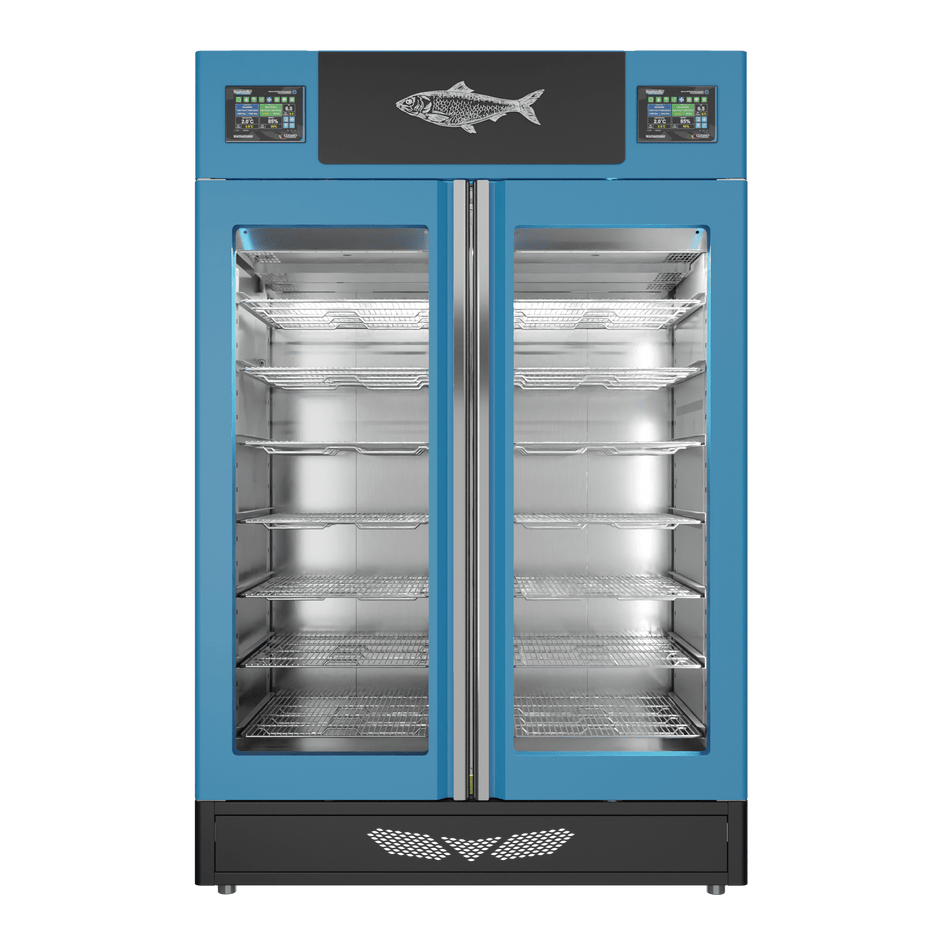 Stagionello® Fish Curing Device Twin 100 + 100 Kg glass door image 1