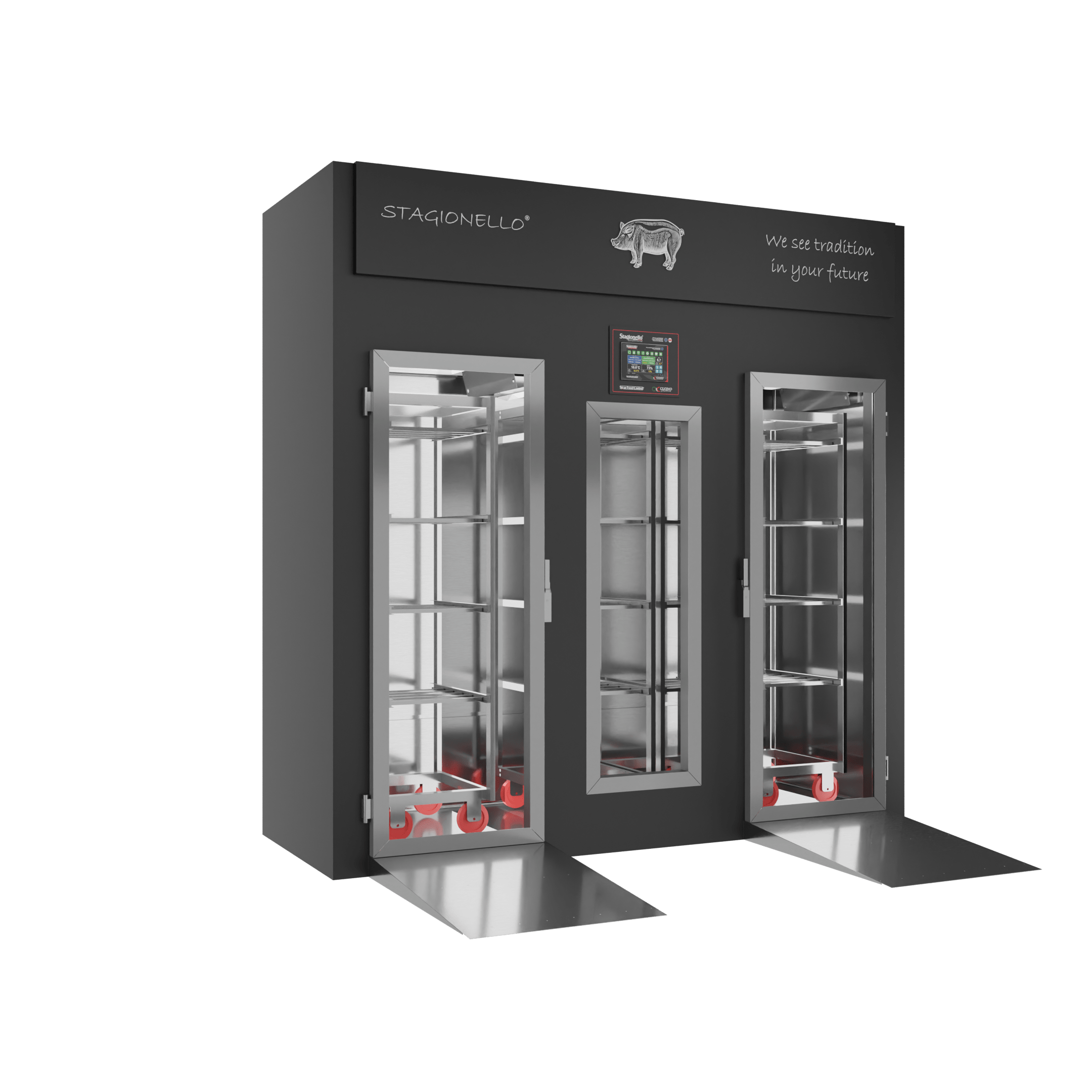 Stagionello® Salami Curing Device 400 Kg Walk-in GLASS DOOR image 0