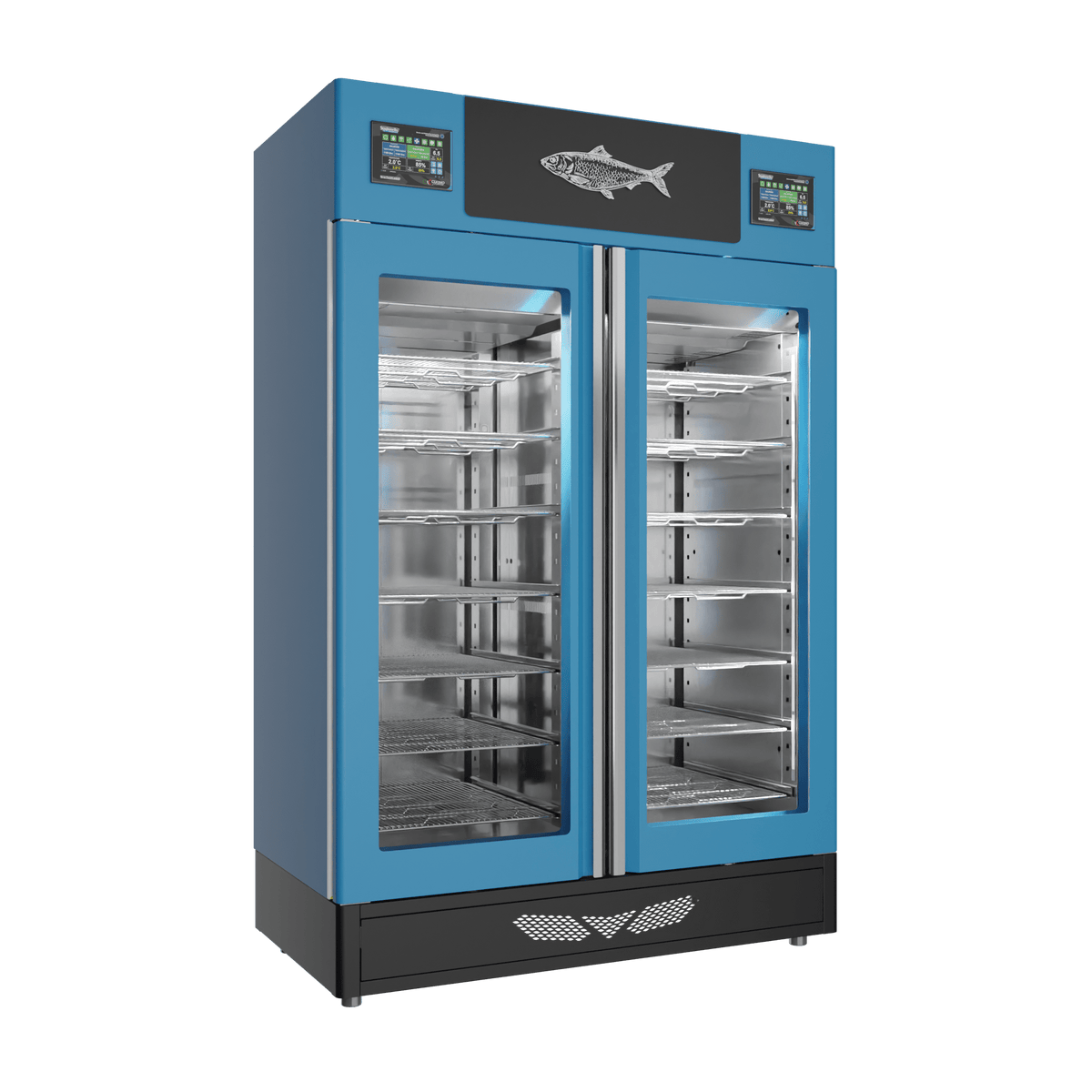 Stagionello® Fish Curing Device Twin 100 + 100 Kg glass door image 2
