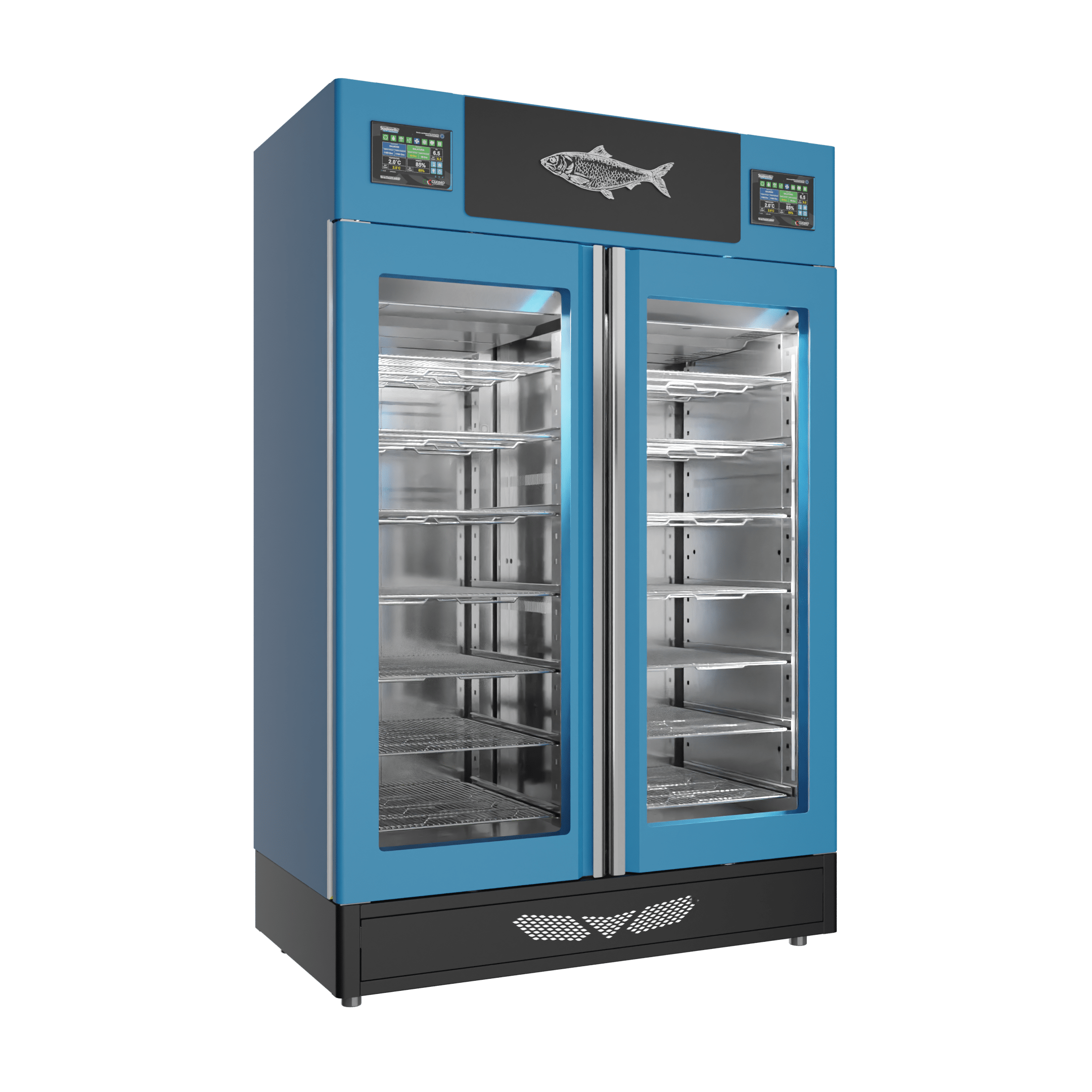 Stagionello® Fish Curing Device Twin 100 + 100 Kg glass door image 2
