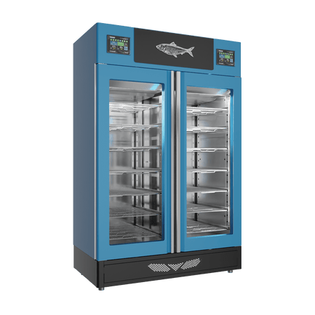 Stagionello® Fish Curing Device Twin 100 + 100 Kg glass door image 2