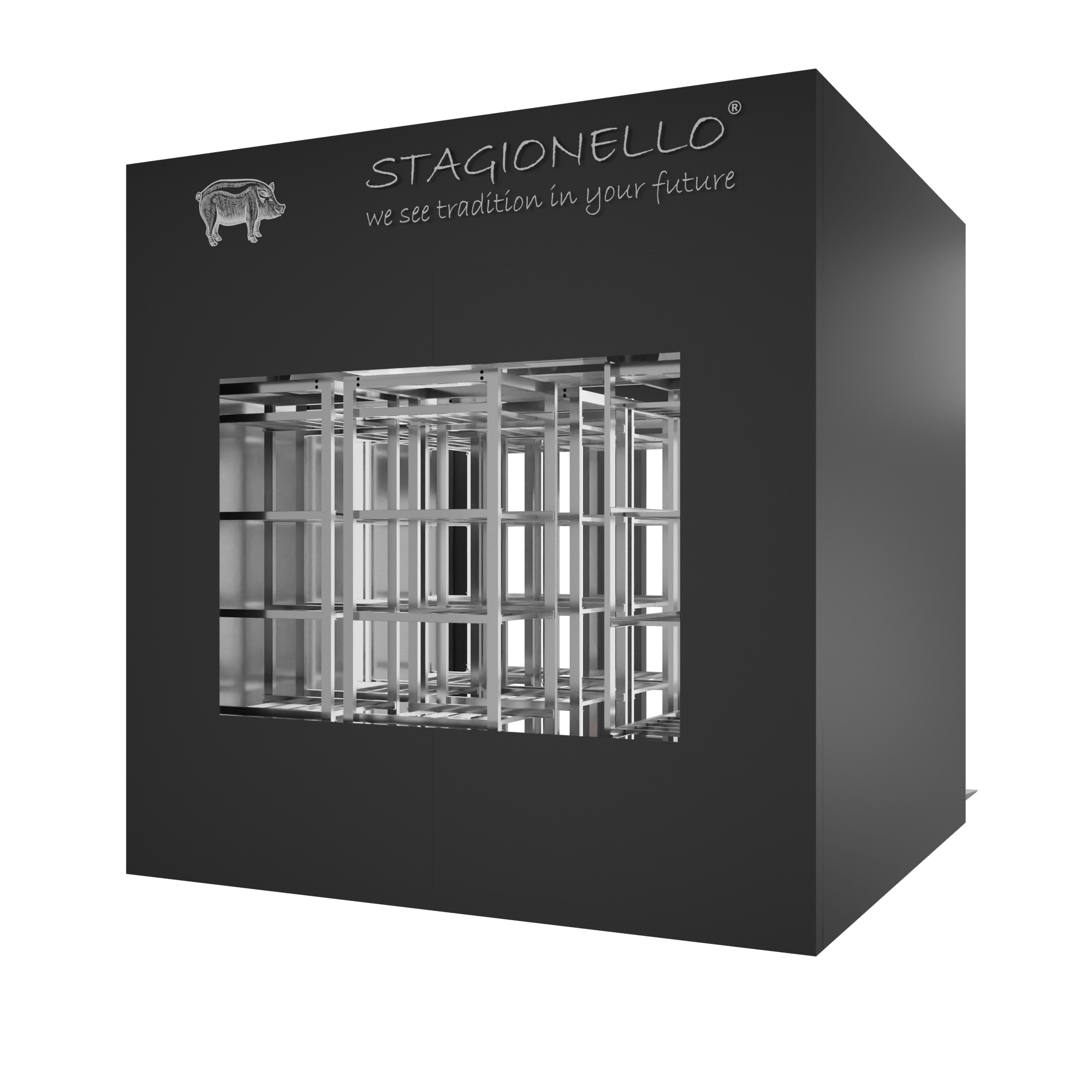 Stagionello® Salami Curing Device 1200 Kg Walk-In 2 GLASSES image 1
