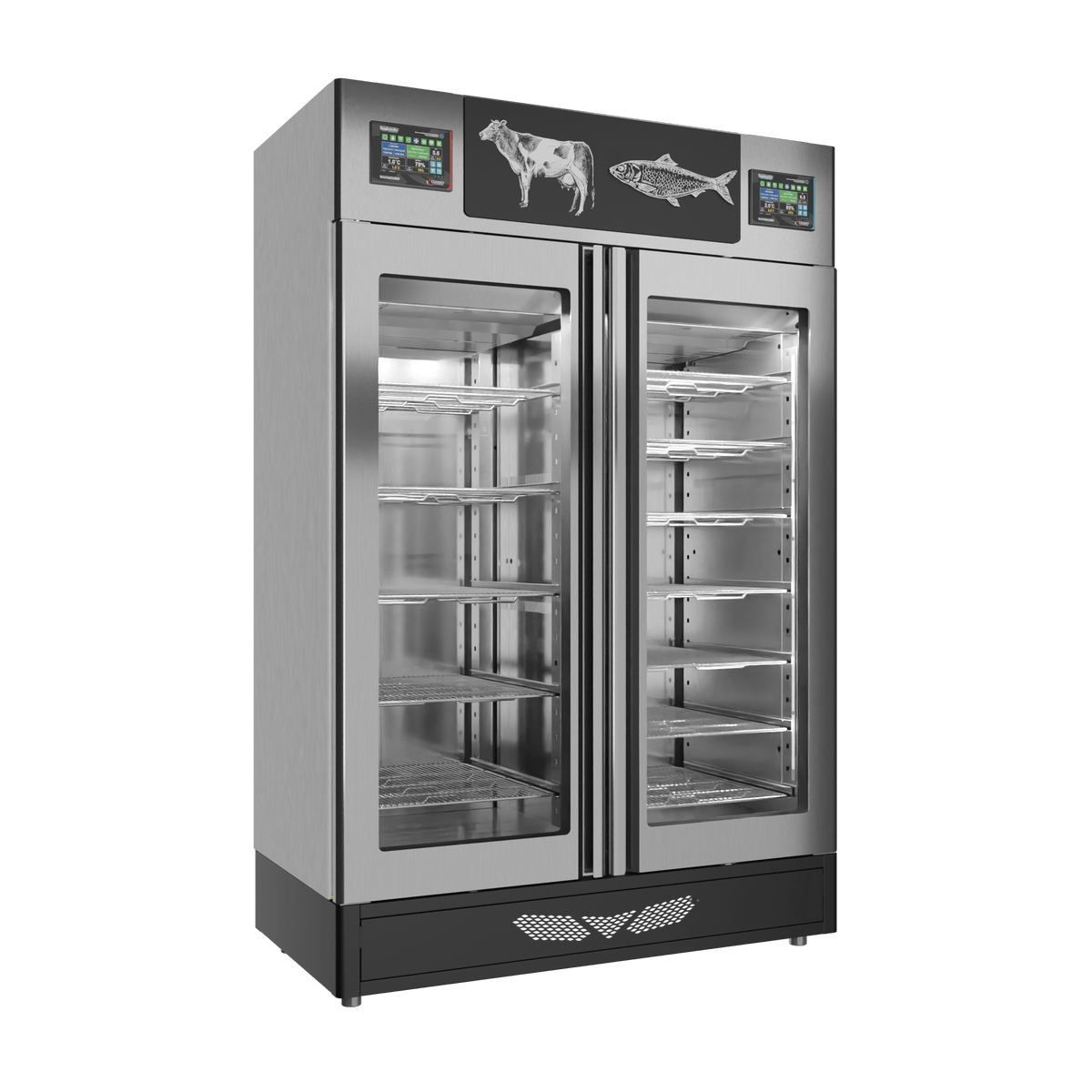 Stagionello® Fish Curing Device Combo 100+100 KG fish/meat glass door image 5