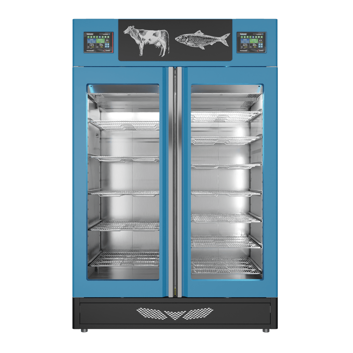 Stagionello® Fish Curing Device Combo 100+100 KG fish/meat glass door image 1