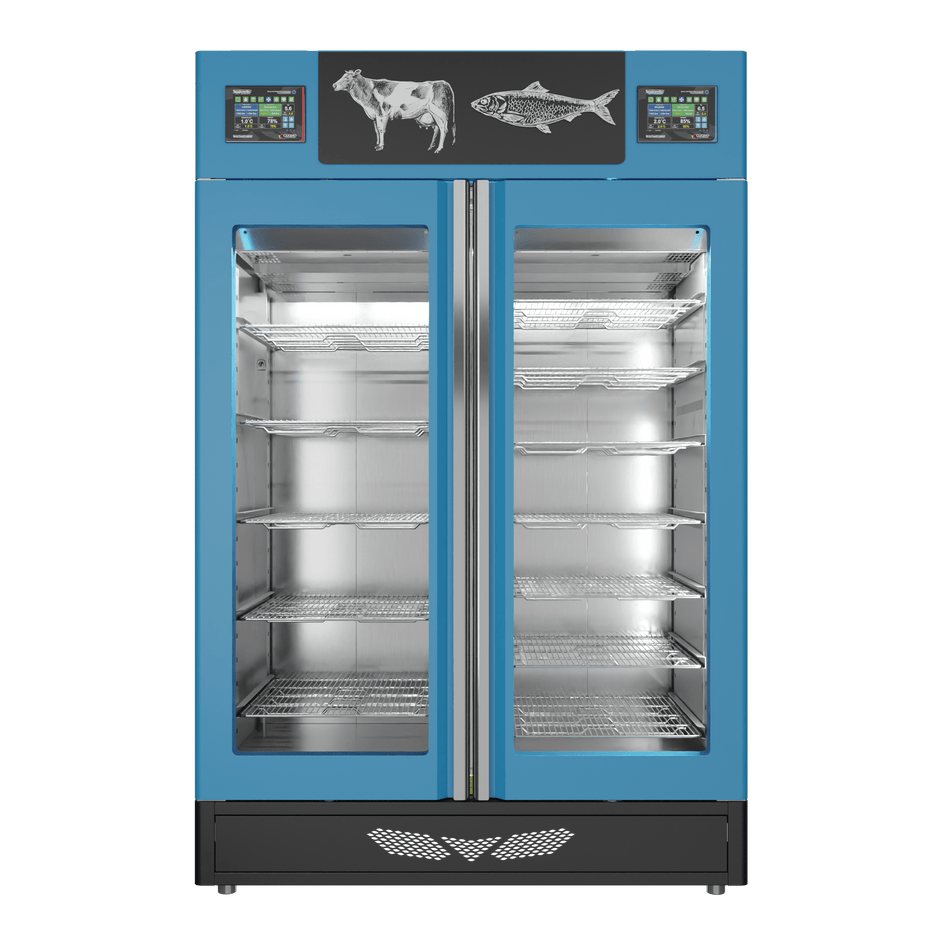 Stagionello® Fish Curing Device Combo 100+100 KG fish/meat glass door image 1
