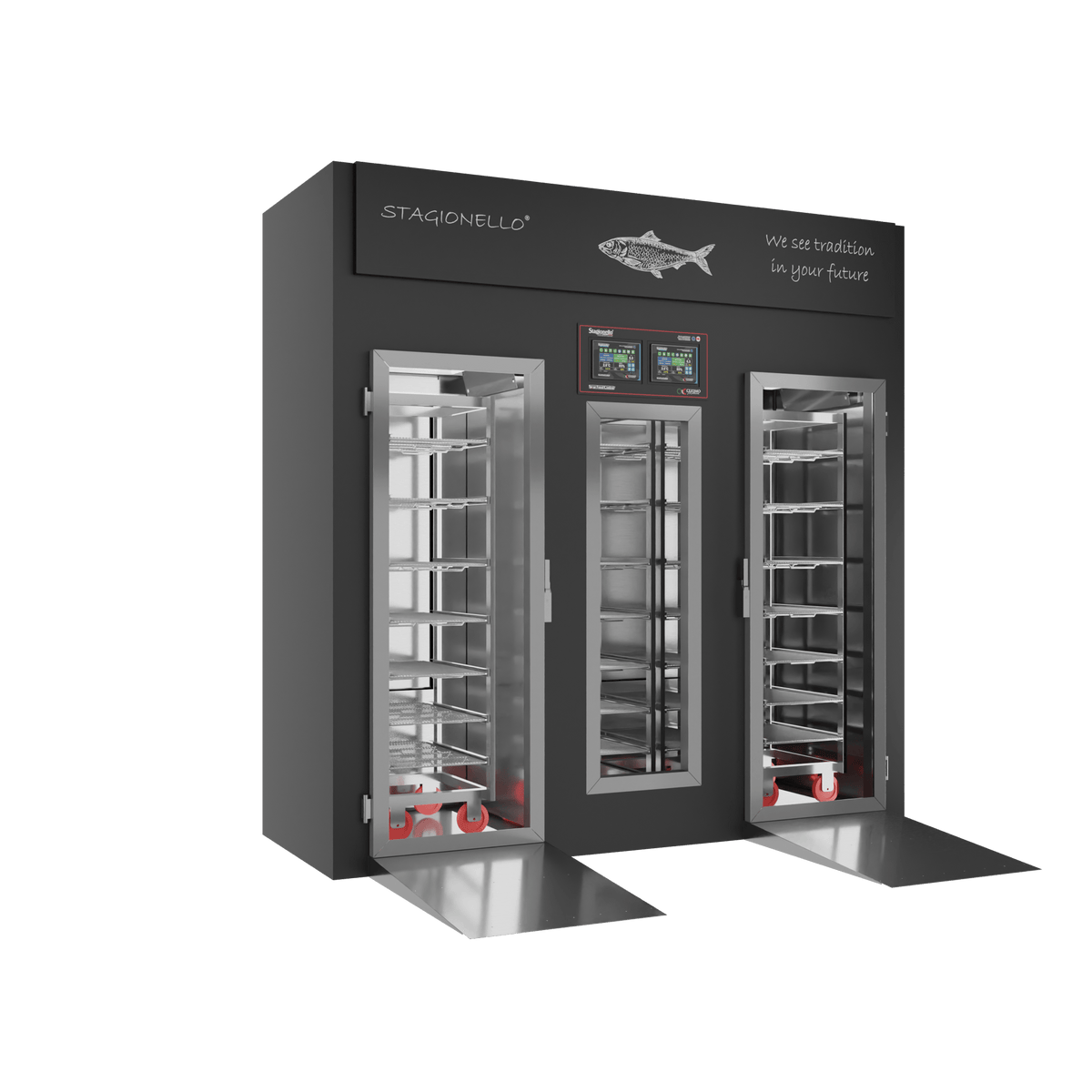 Stagionello® Fish Curing Device 100/300 Kg Walk-in Glass Door image 0