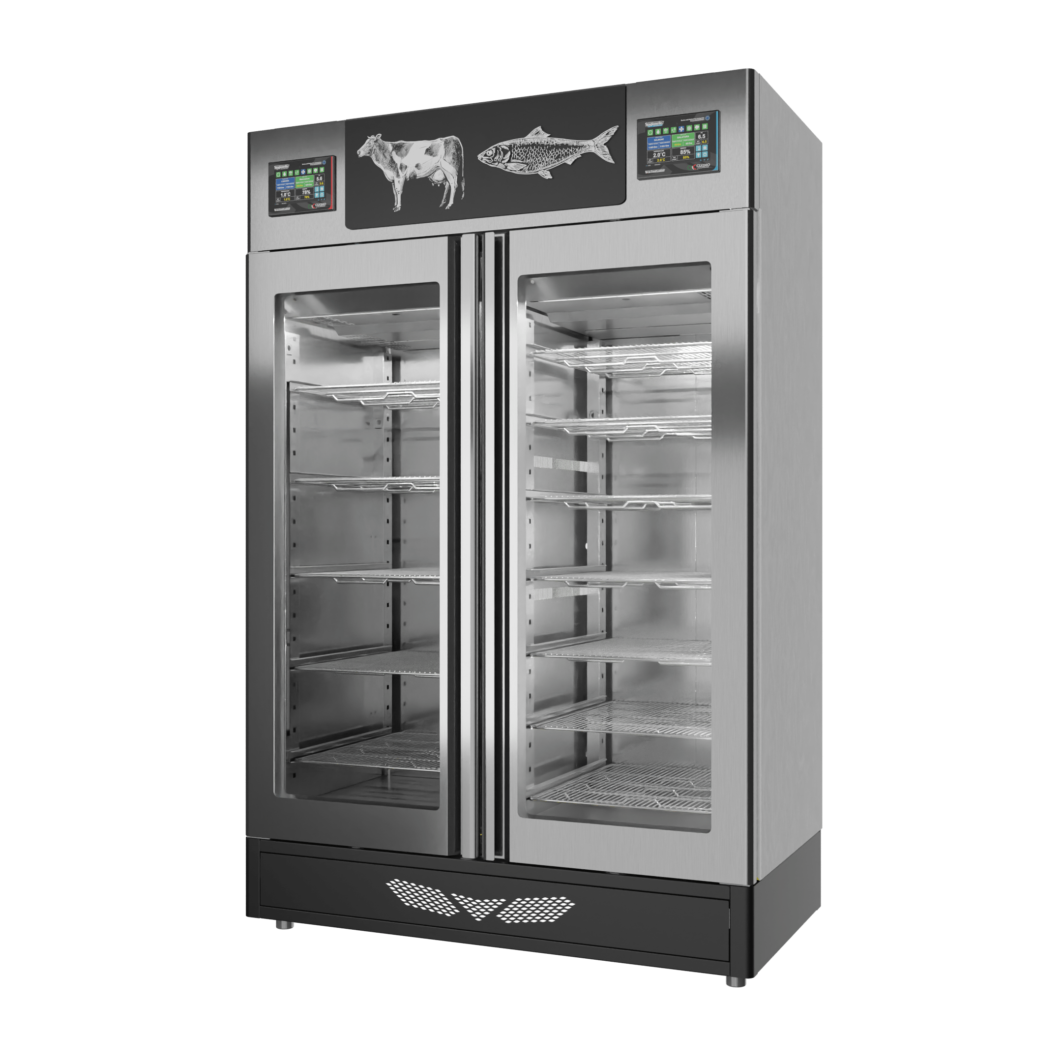 Stagionello® Fish Curing Device Combo 100+100 KG fish/meat glass door image 3
