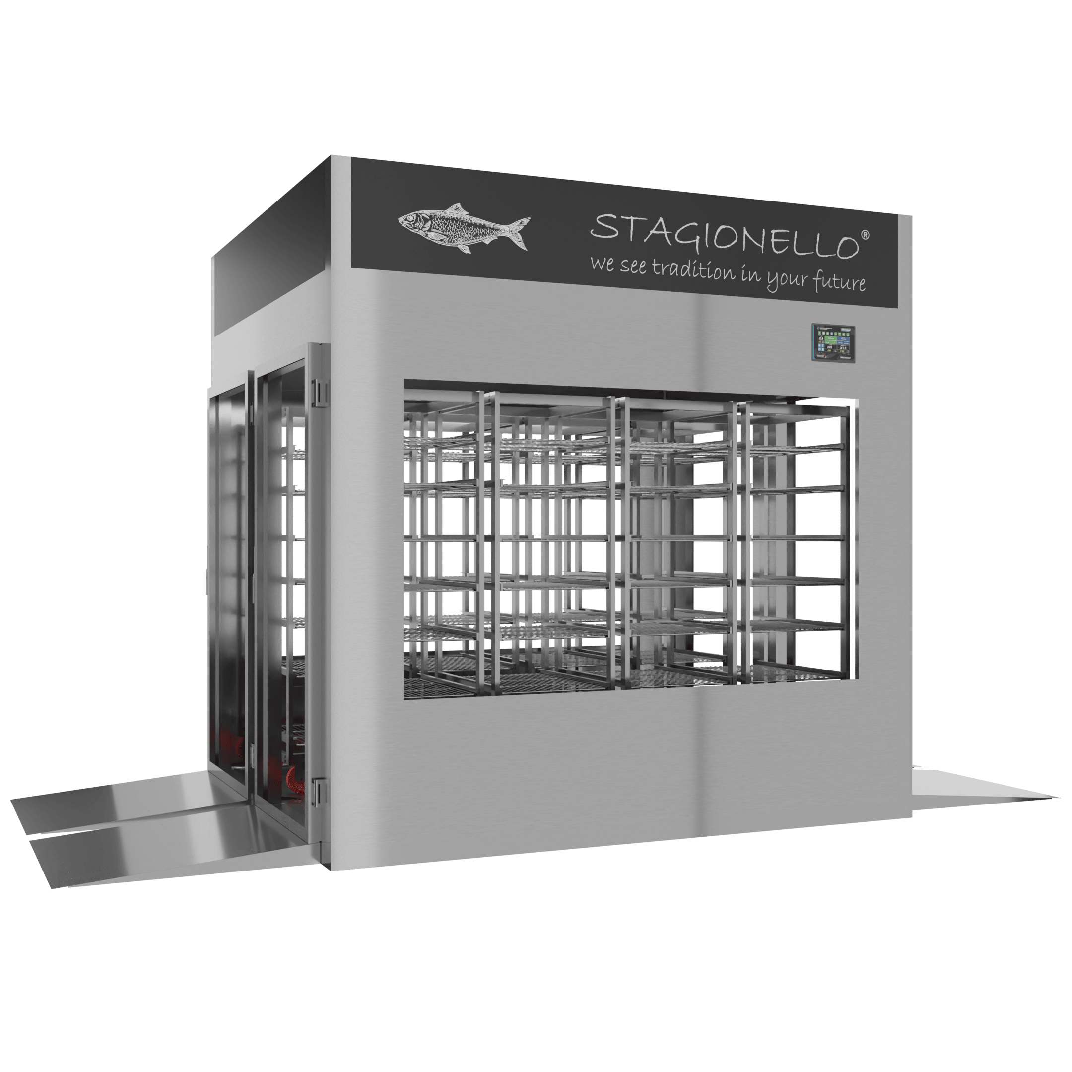 Stagionello® Fish Curing Device 1200 Kg Tunnel 4 Glasses image 1