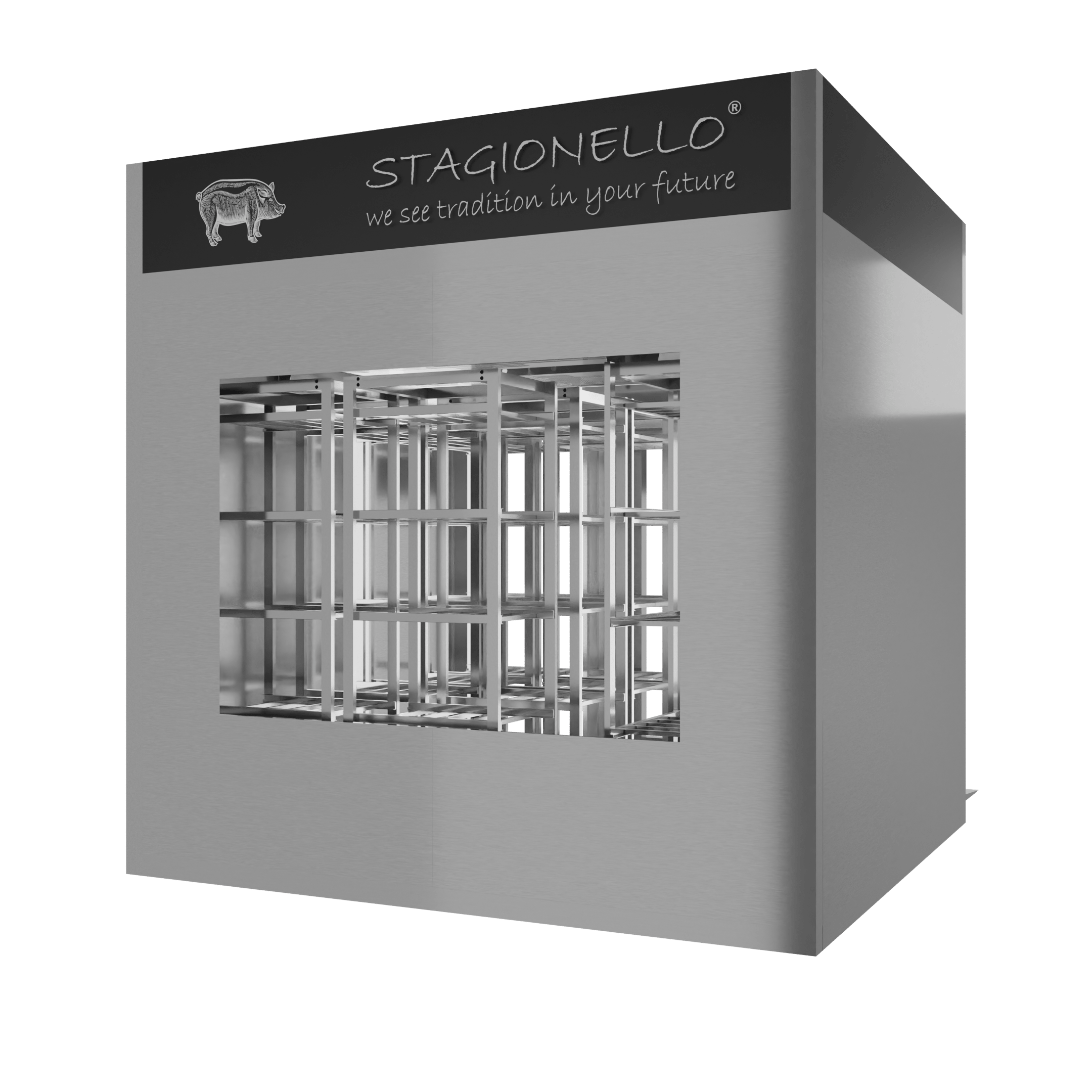 Stagionello® Salami Curing Device 1200 Kg Walk-In 2 GLASSES image 3