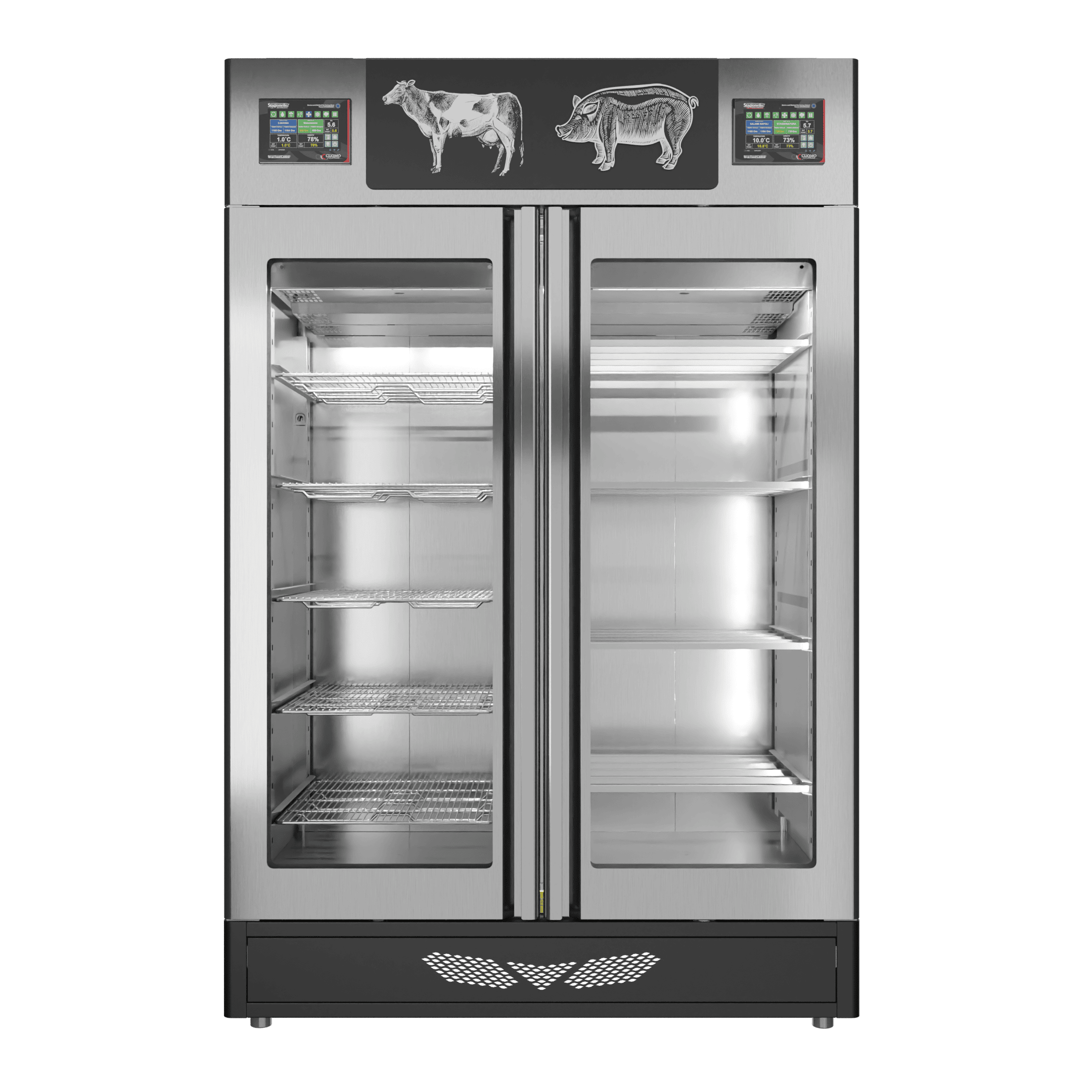 Stagionello® Salami Curing Device Combo 100+100 Kg Salami/Meat glass door image 4