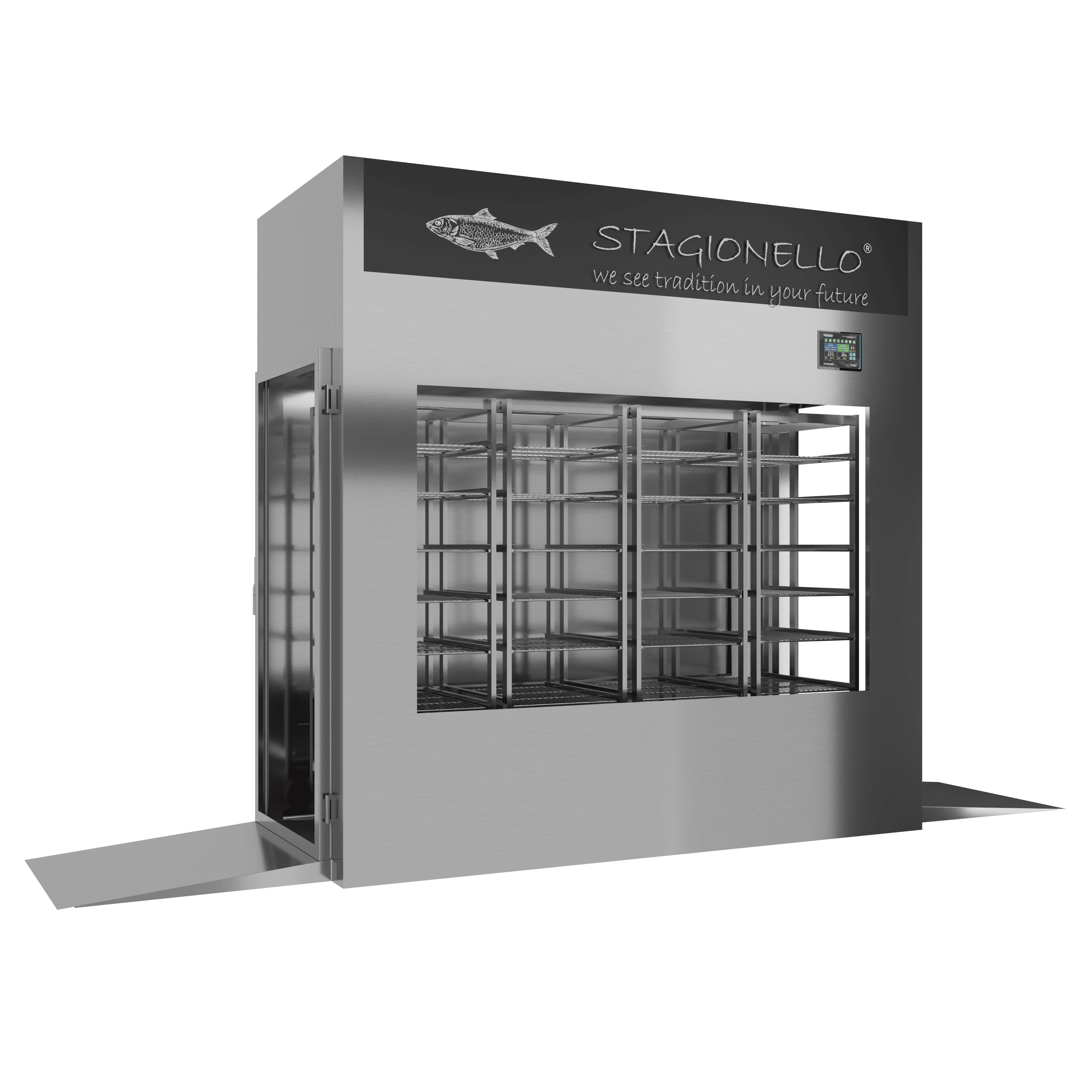 Stagionello® Fish Curing Device 600 Kg TUNNEL GLASS DOOR image 1
