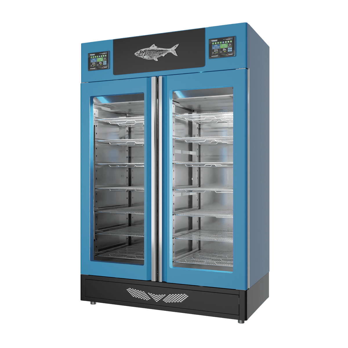 Stagionello® Fish Curing Device Twin 100 + 100 Kg glass door image 0