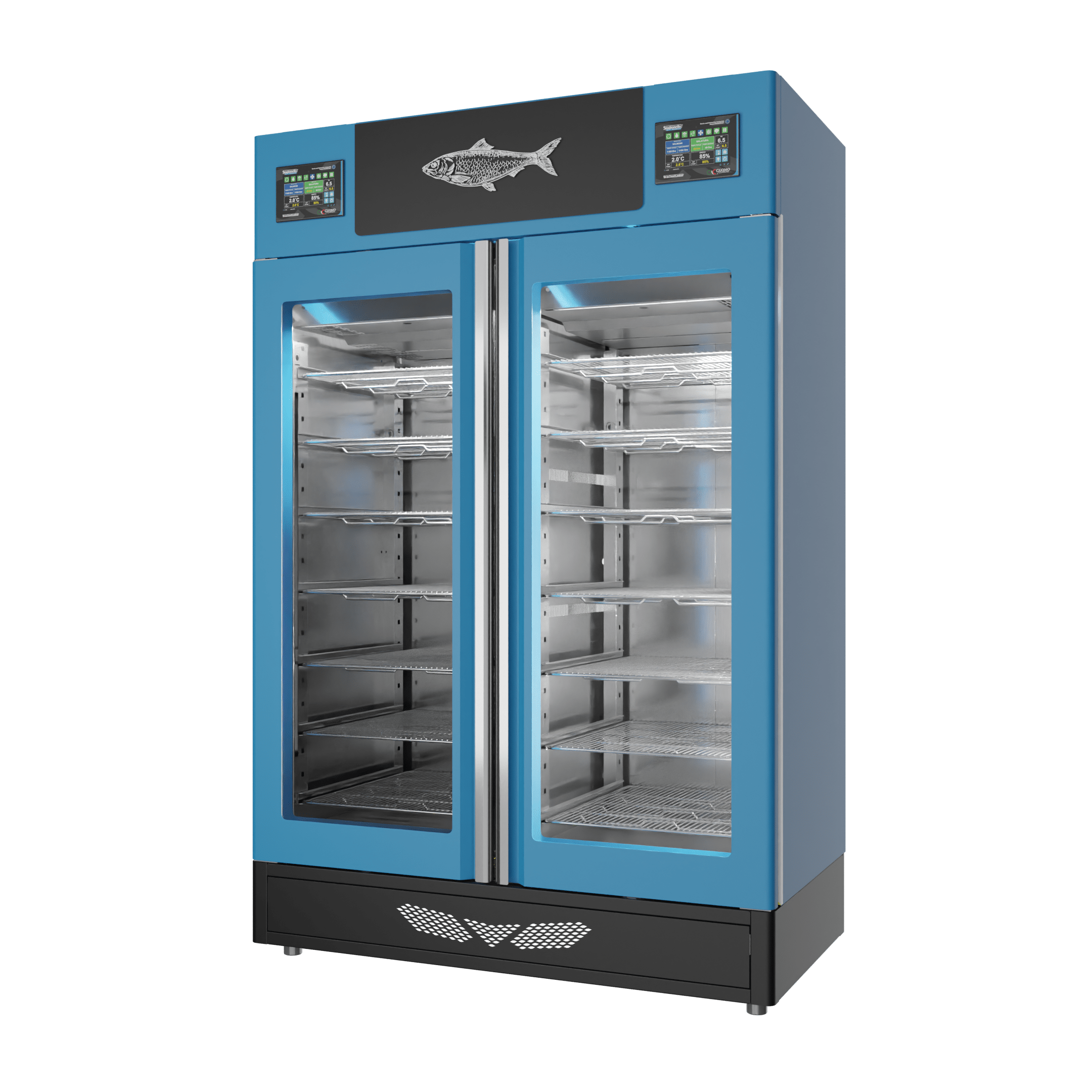 Stagionello® Fish Curing Device Twin 100 + 100 Kg glass door image 0
