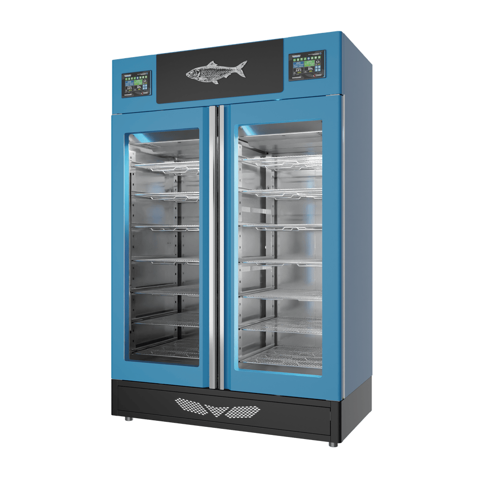 Stagionello® Fish Curing Device Twin 100 + 100 Kg glass door image 0