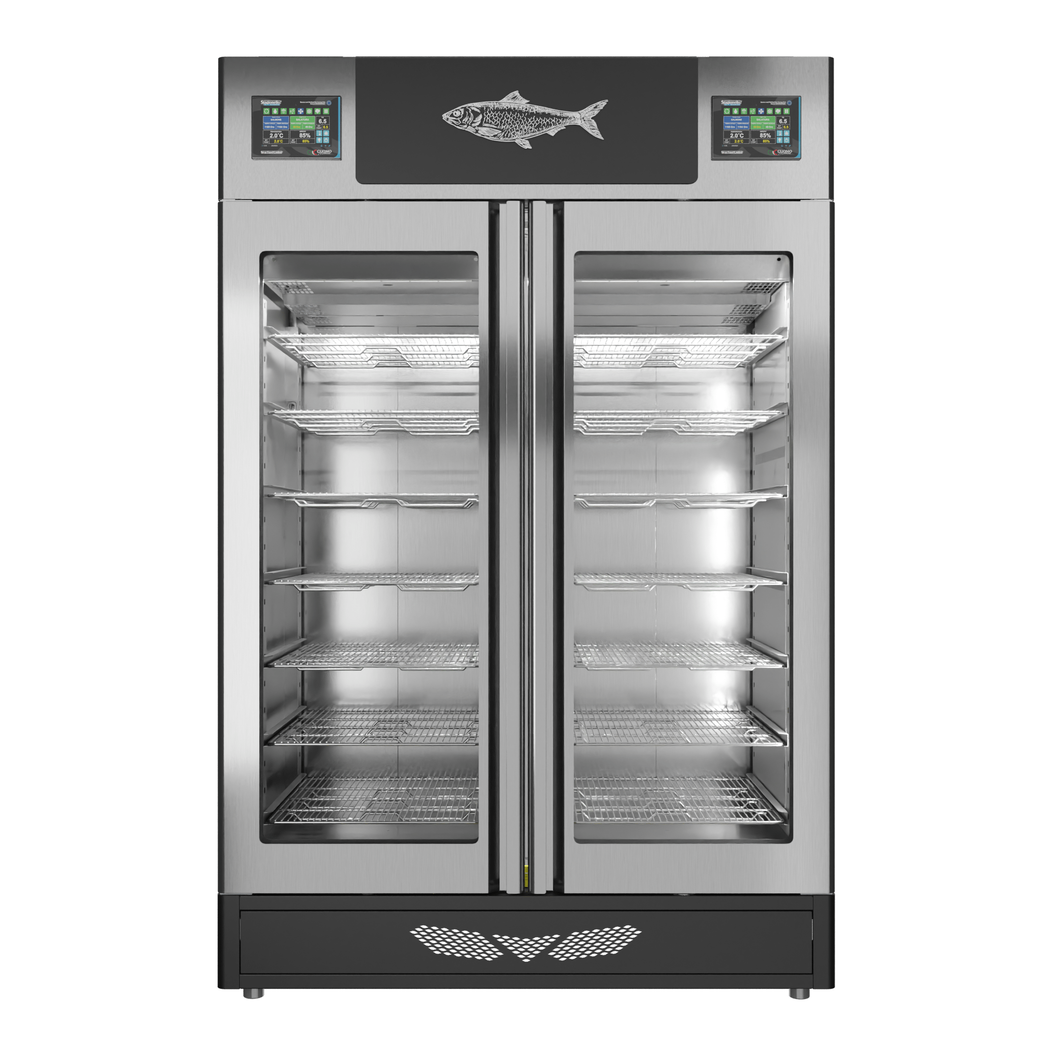 Stagionello® Fish Curing Device Twin 100 + 100 Kg glass door image 4