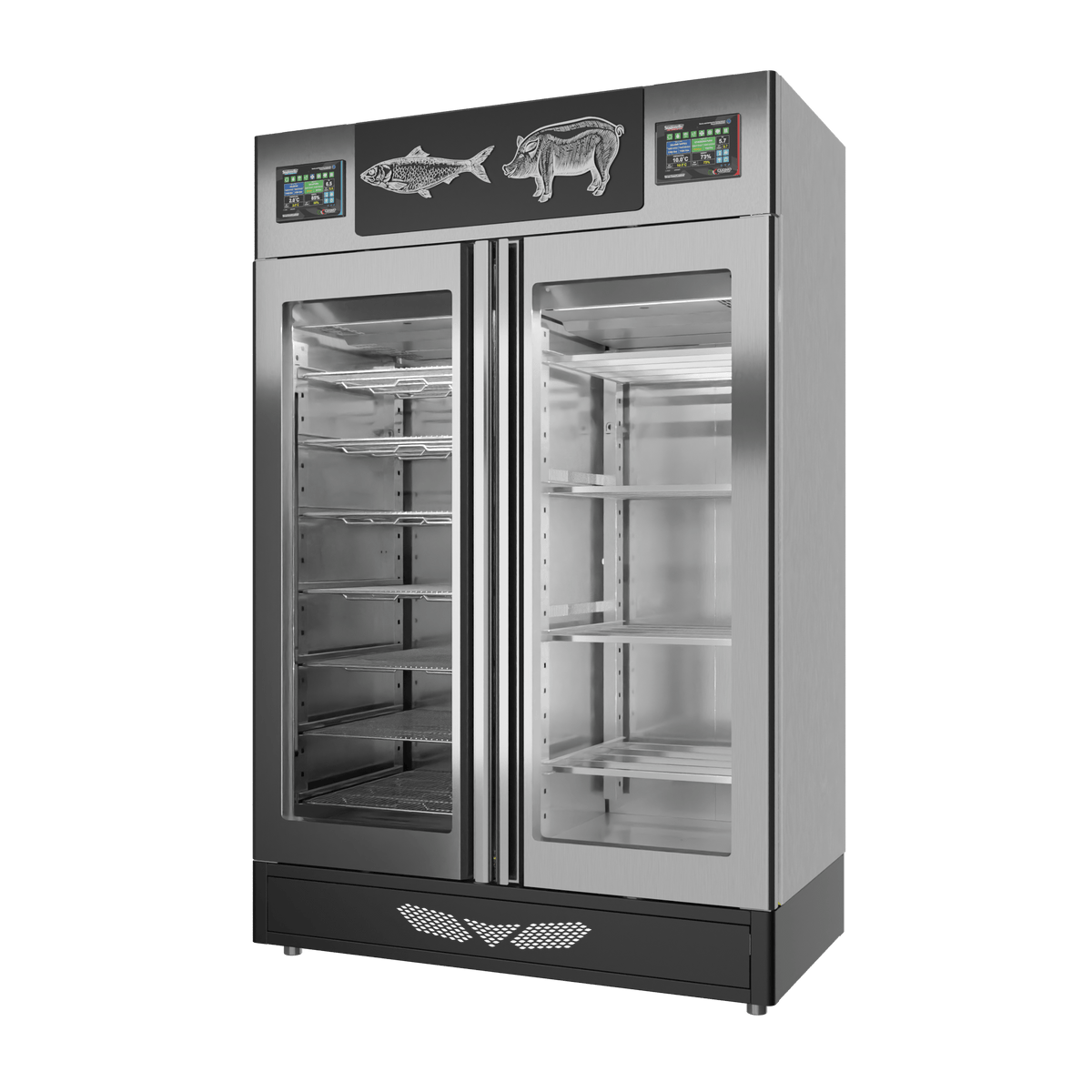 Stagionello® Salami Curing Device Combo 100+100 Kg Salami/fish glass door image 3