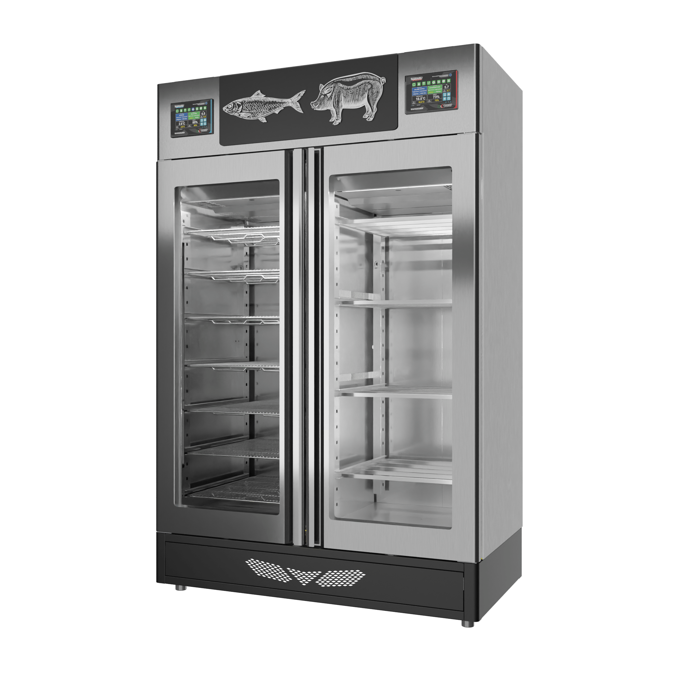 Stagionello® Salami Curing Device Combo 100+100 Kg Salami/fish glass door image 3