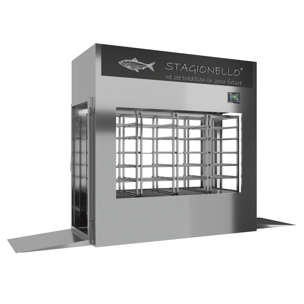 Stagionello® Fish Curing Device 600 Kg Tunnel 4 GLASSES image 1