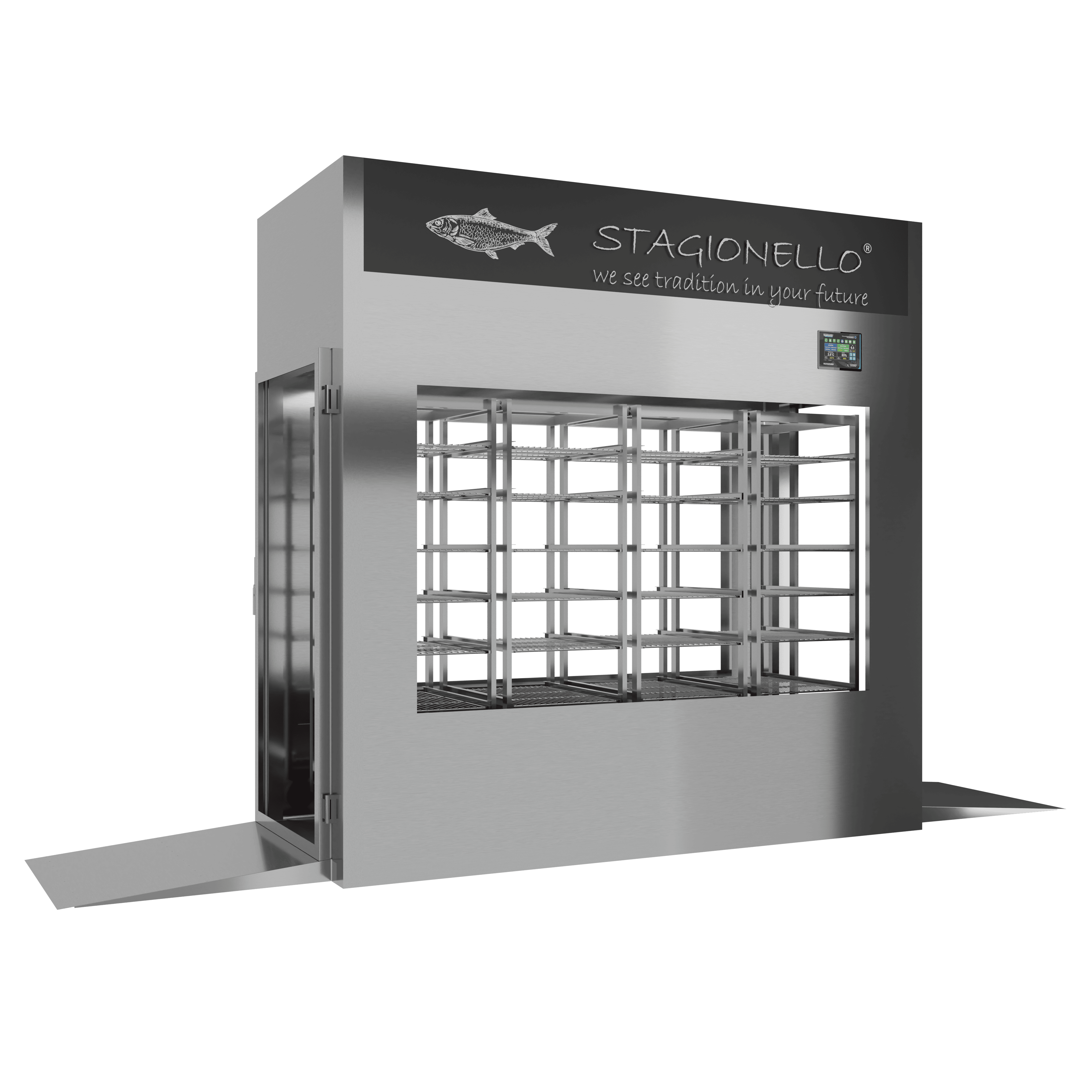 Stagionello® Fish Curing Device 600 Kg Tunnel 4 GLASSES image 1