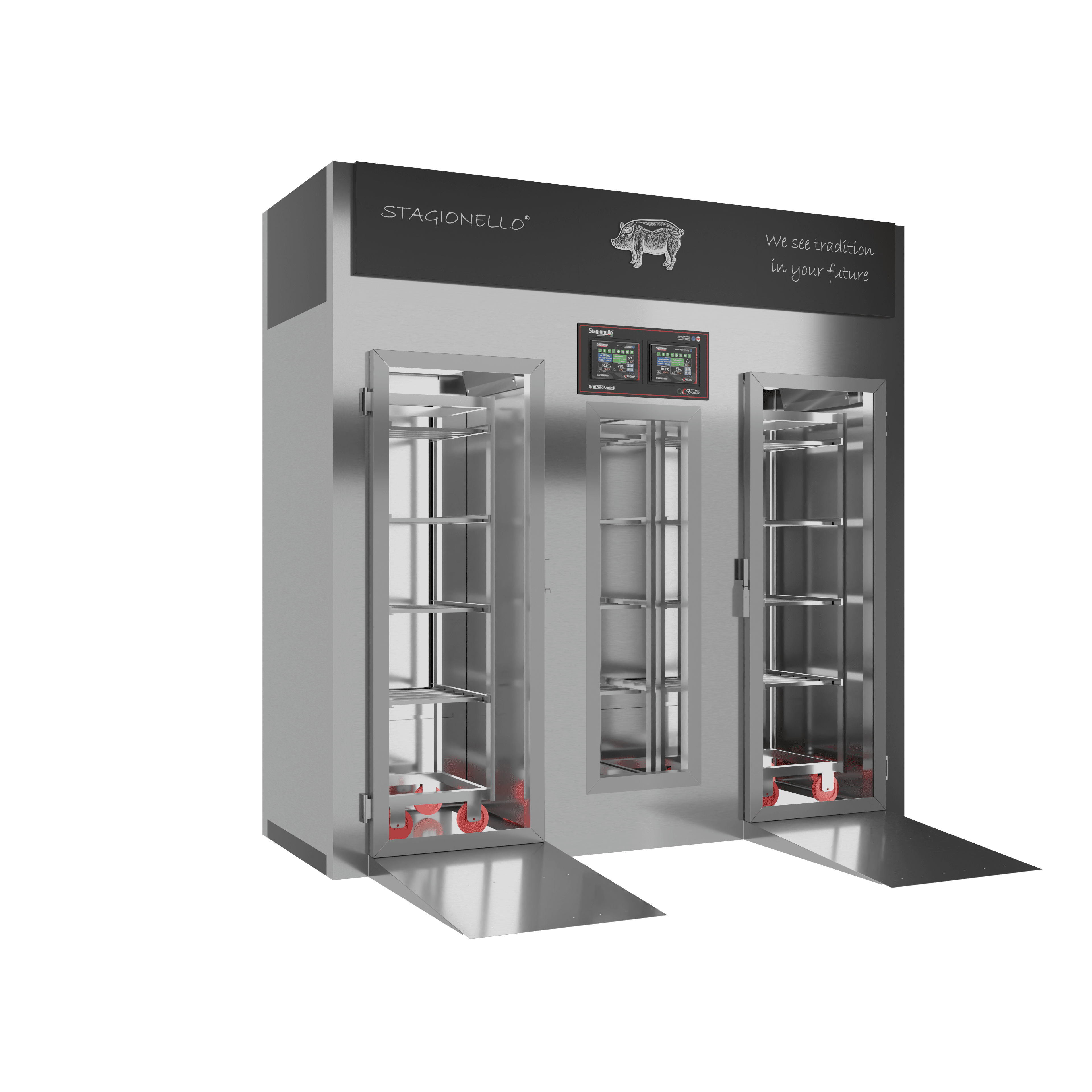 Stagionello® Salami Curing Device 100/300 Kg Walk-in GLASS DOOR image 1