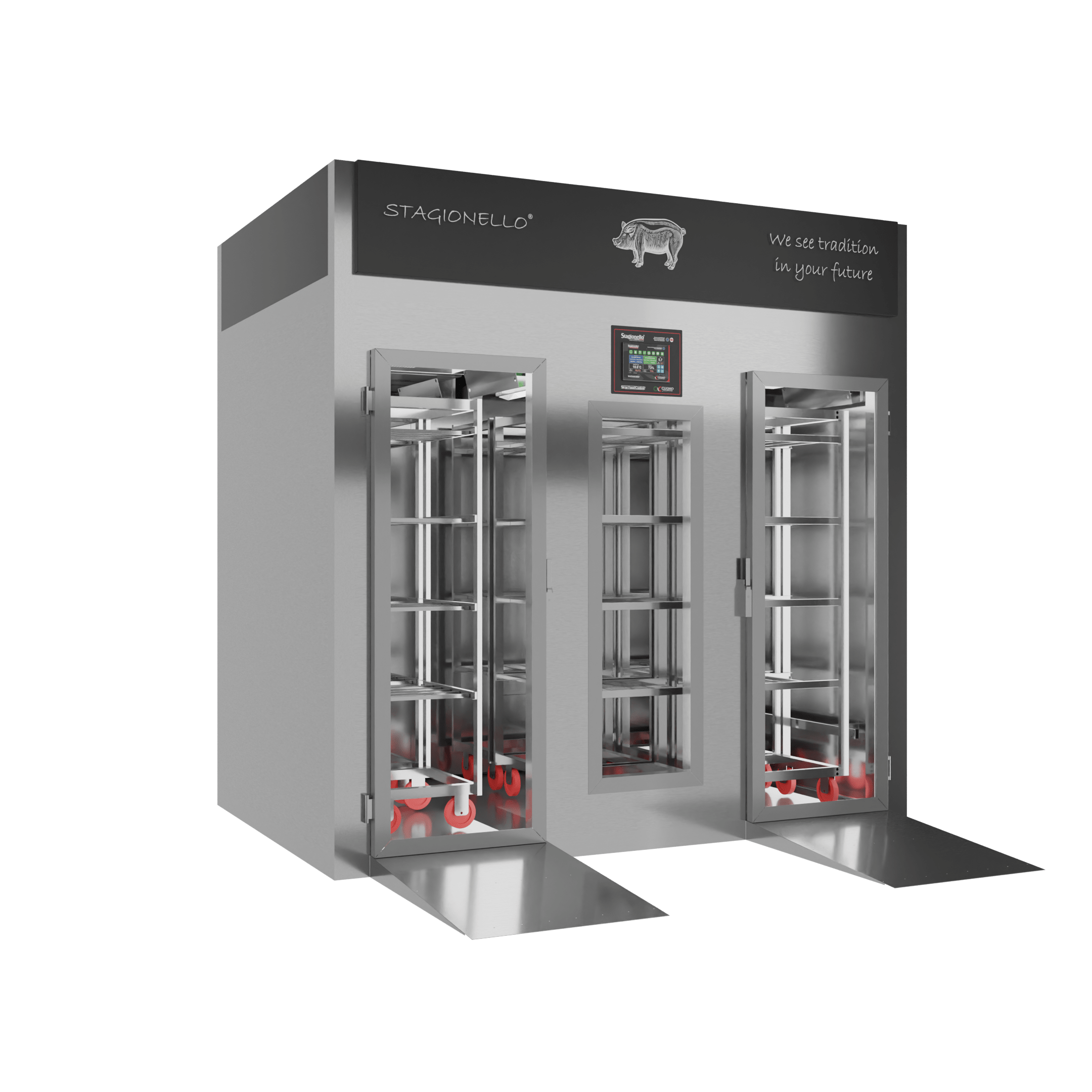 Stagionello® Salami Curing Device 800 Kg Walk-in GLASS DOOR image 1