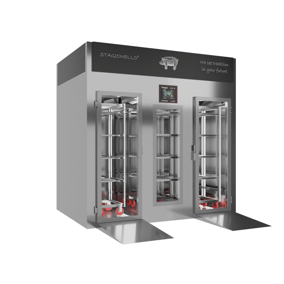 Stagionello® Salami Curing Device 800 Kg Walk-in GLASS DOOR image 1